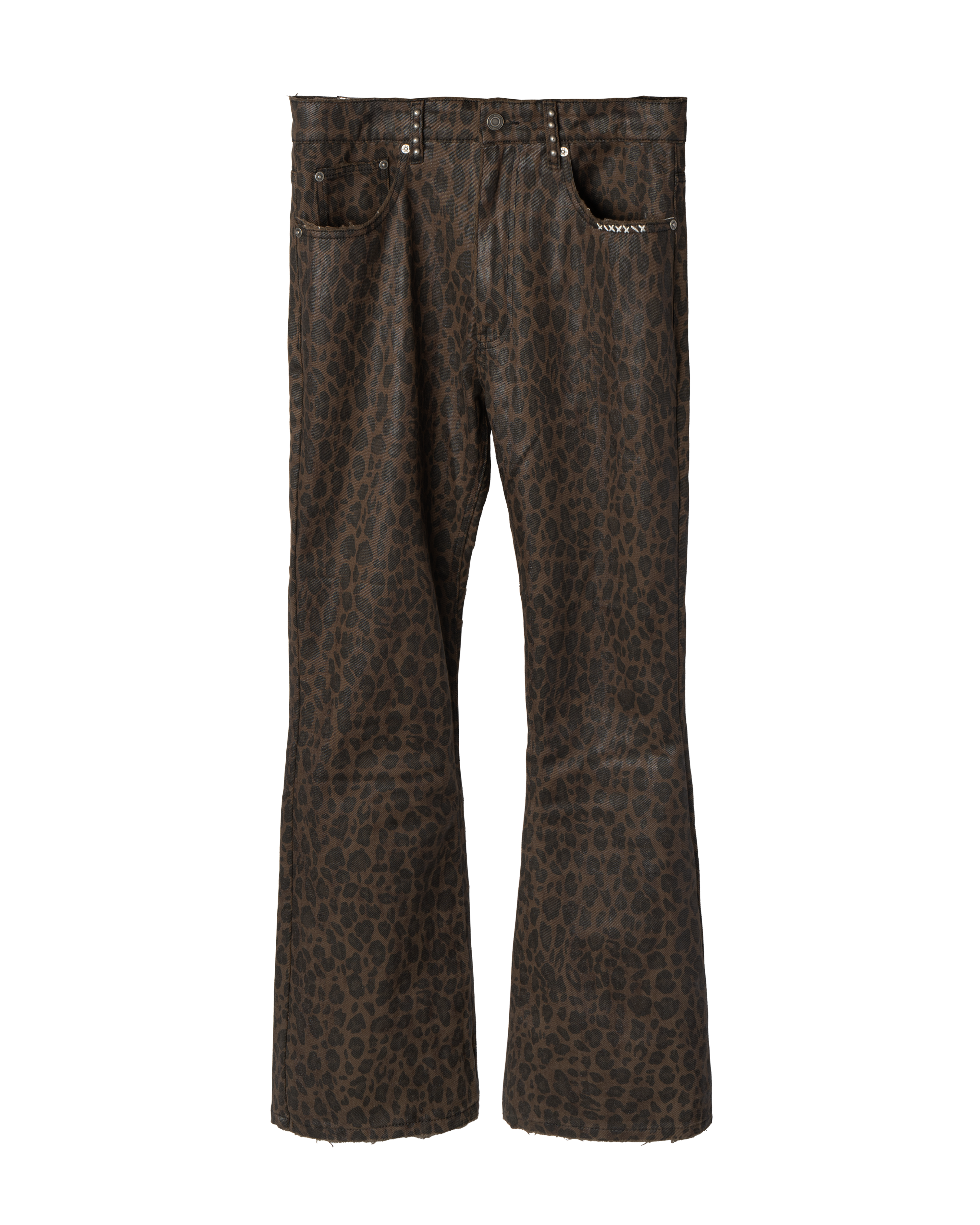 WAXED BOOTCUT DENIM [LEOPARD] – VAGUE Studios