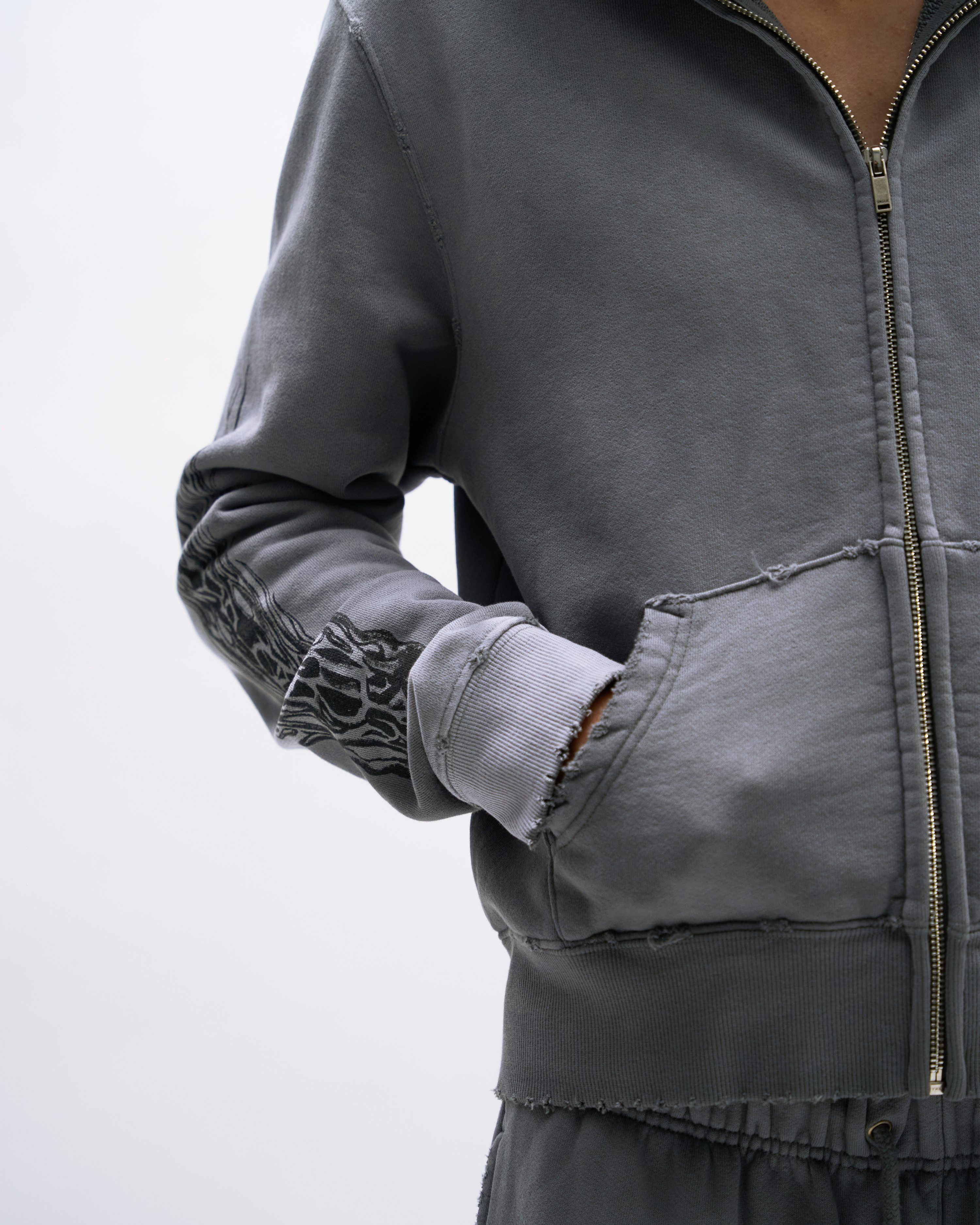 THRASH ZIP-UP [GREY]