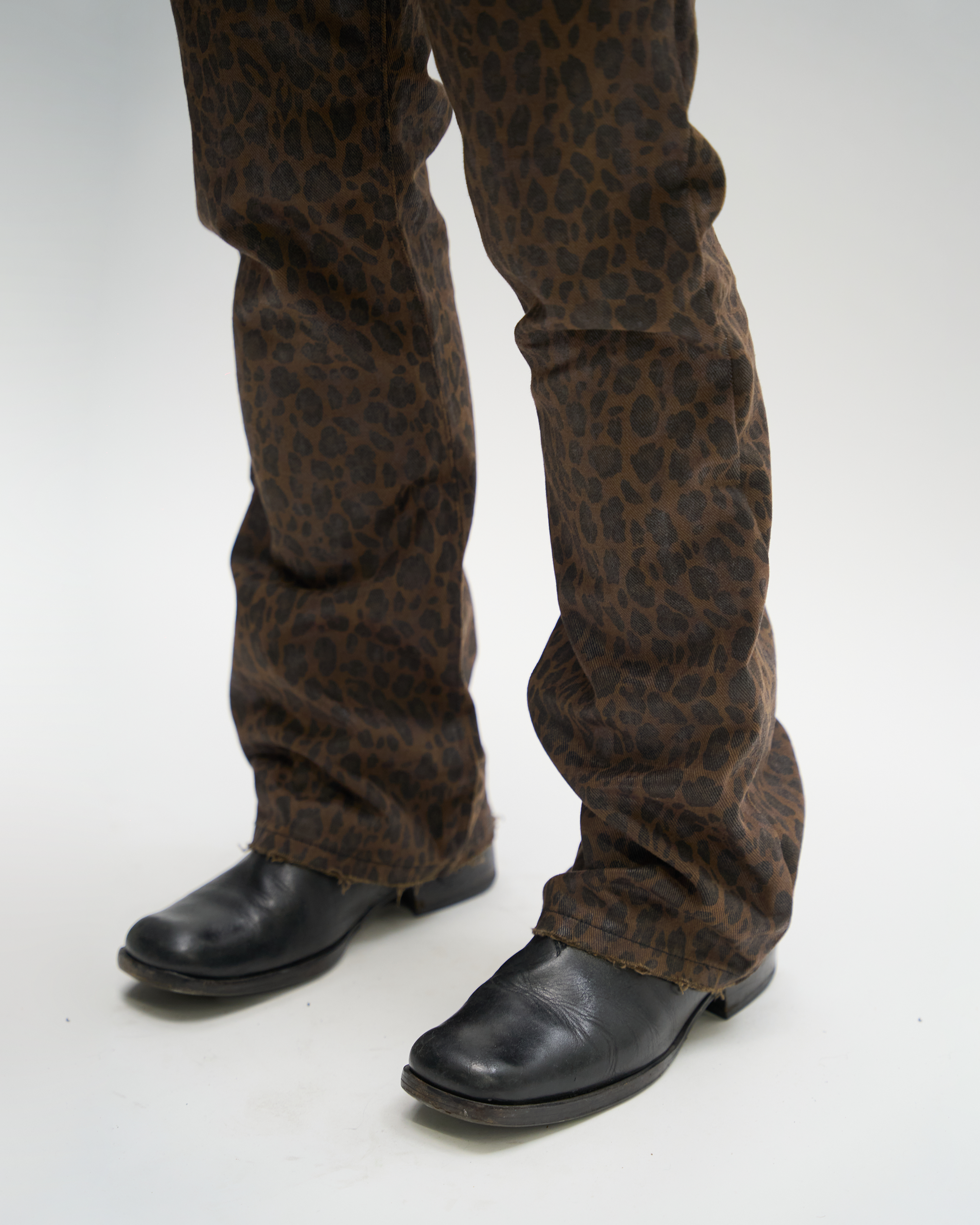 WAXED BOOTCUT DENIM [LEOPARD]