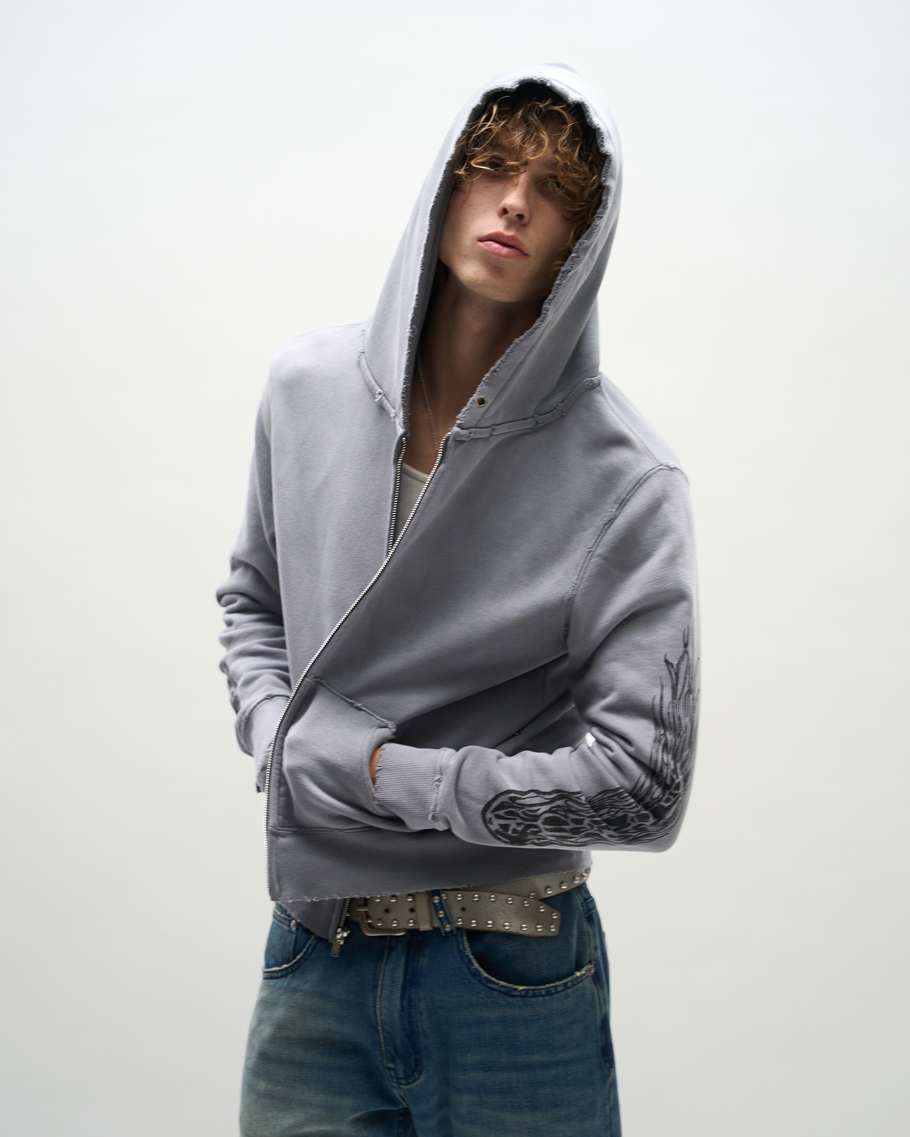 THRASH ZIP-UP [GREY]