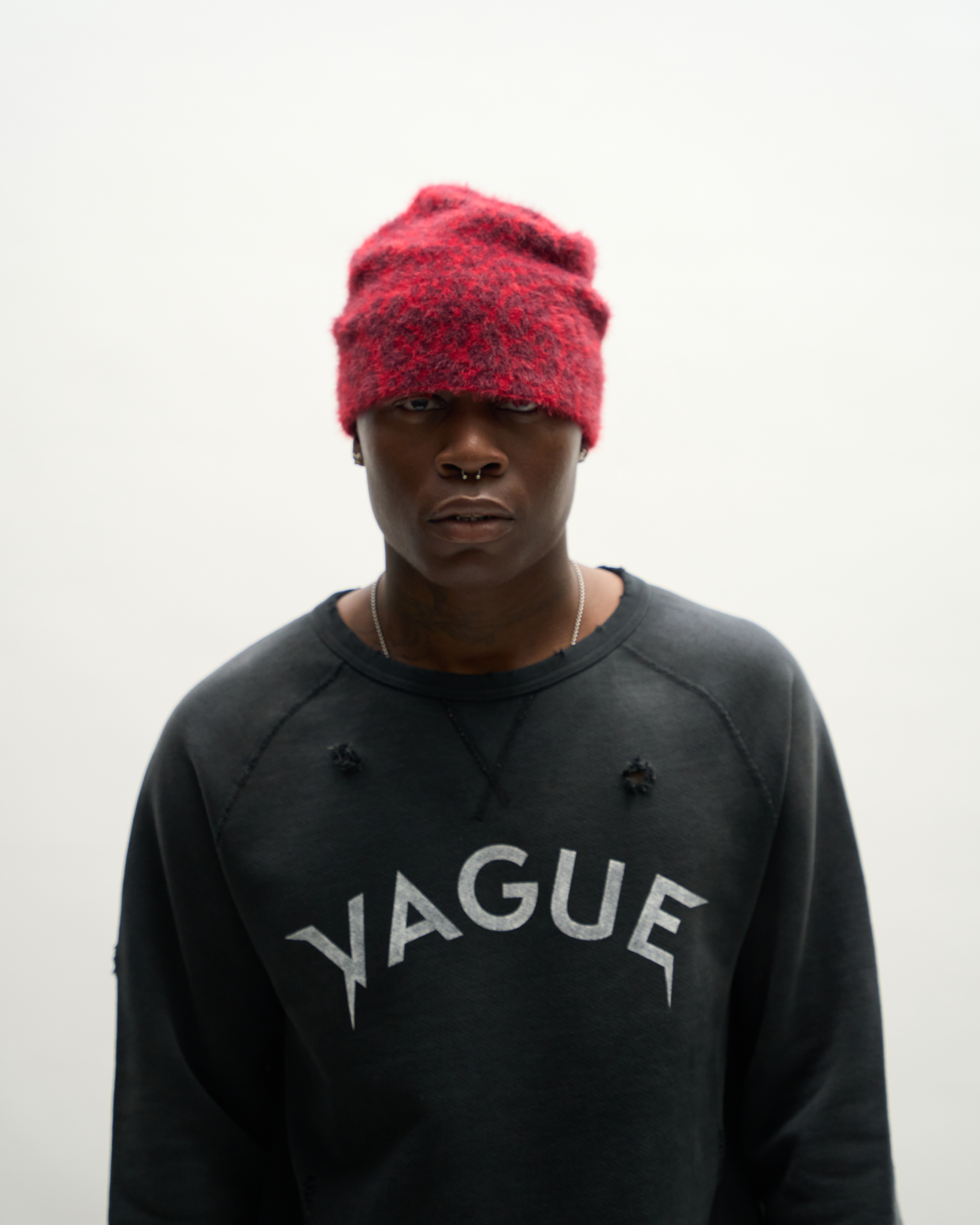 LEOPARD SHAG BEANIE [MAROON]