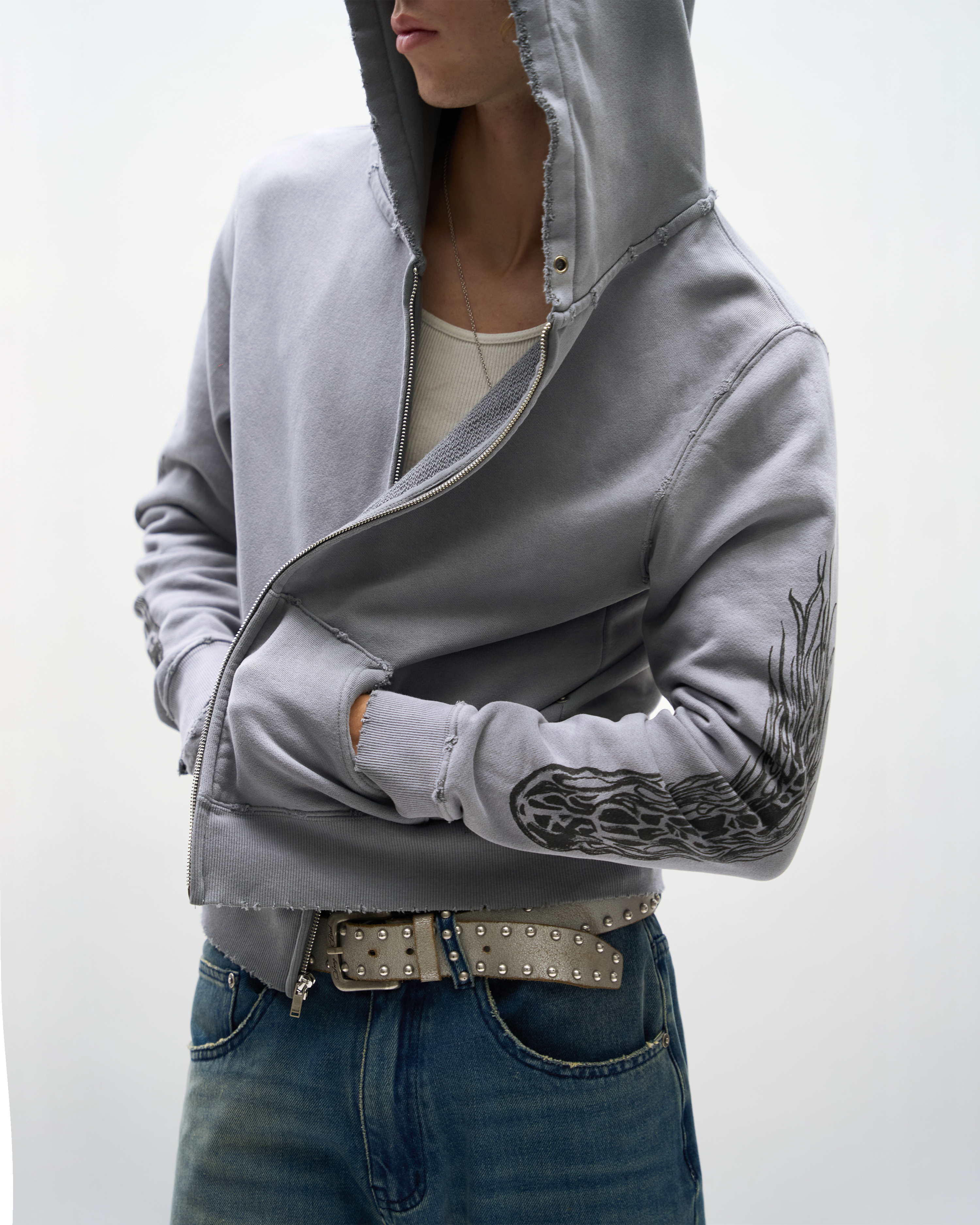 SONGBIRD STUDDED BELT [CRACKED SILVER]