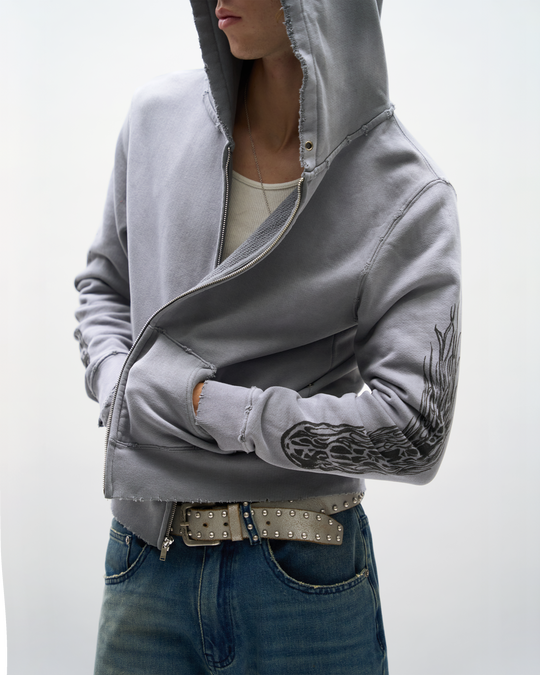 THRASH ZIP-UP [GREY] – VAGUE Studios