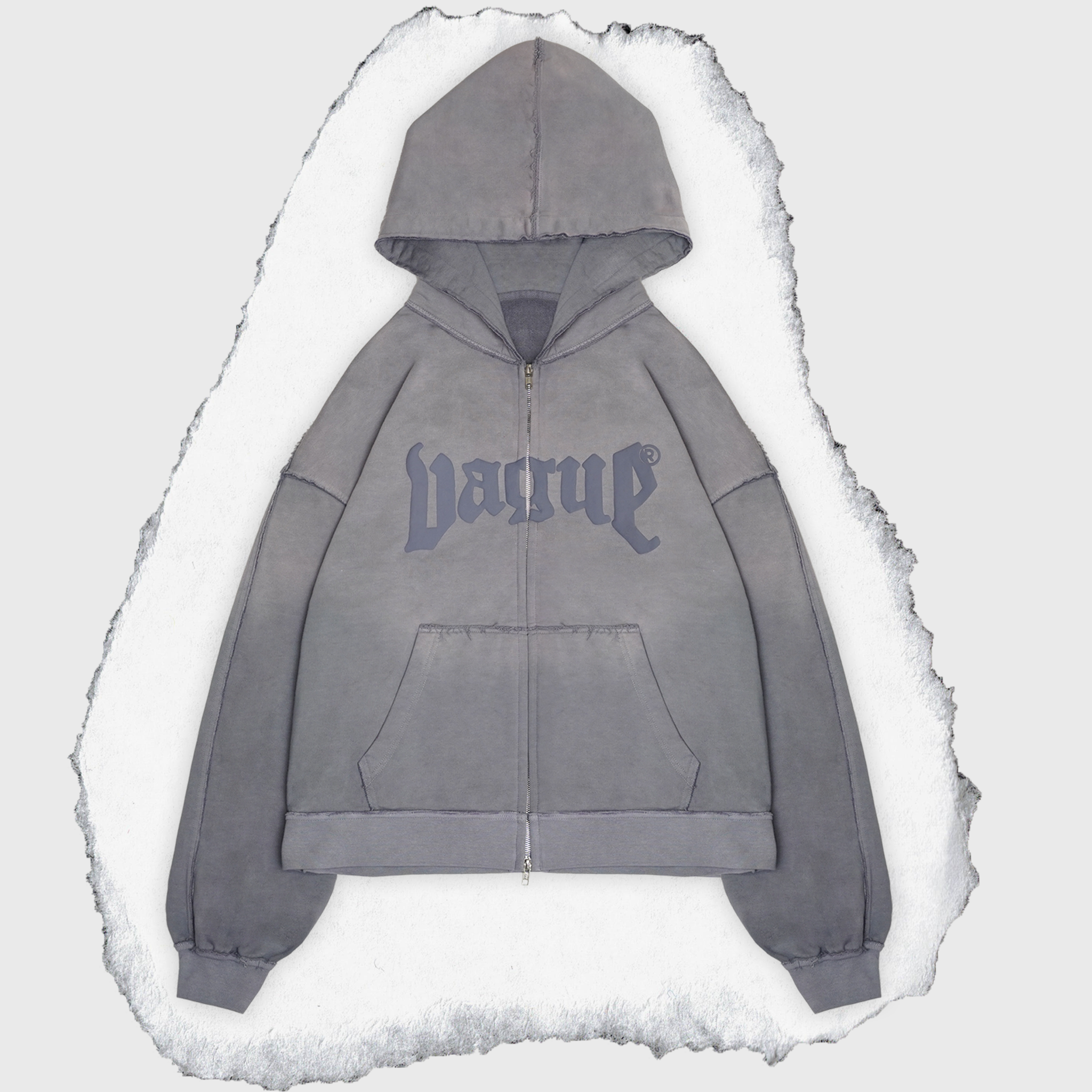 DECONSTRUCTED ESSENTIALS ZIP-UP [AÇAÍ]