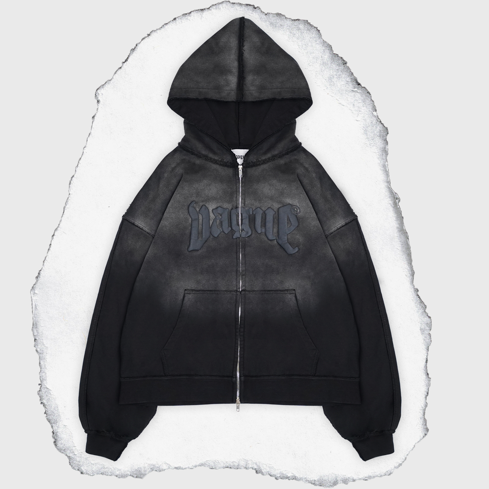 DECONSTRUCTED ESSENTIALS ZIP-UP [COAL]