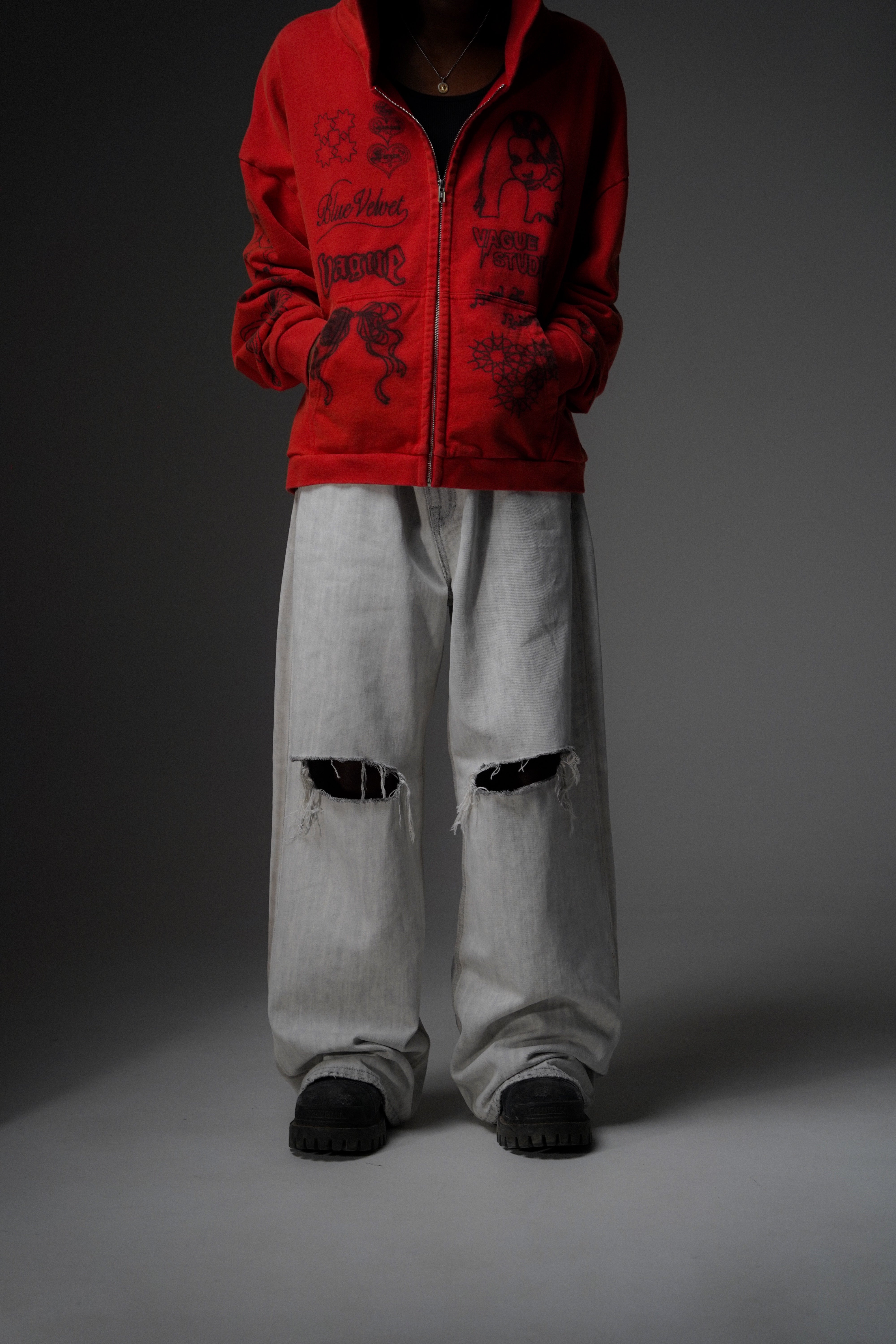 SKIN DEEP ZIP UP [RED] – VAGUE Studios