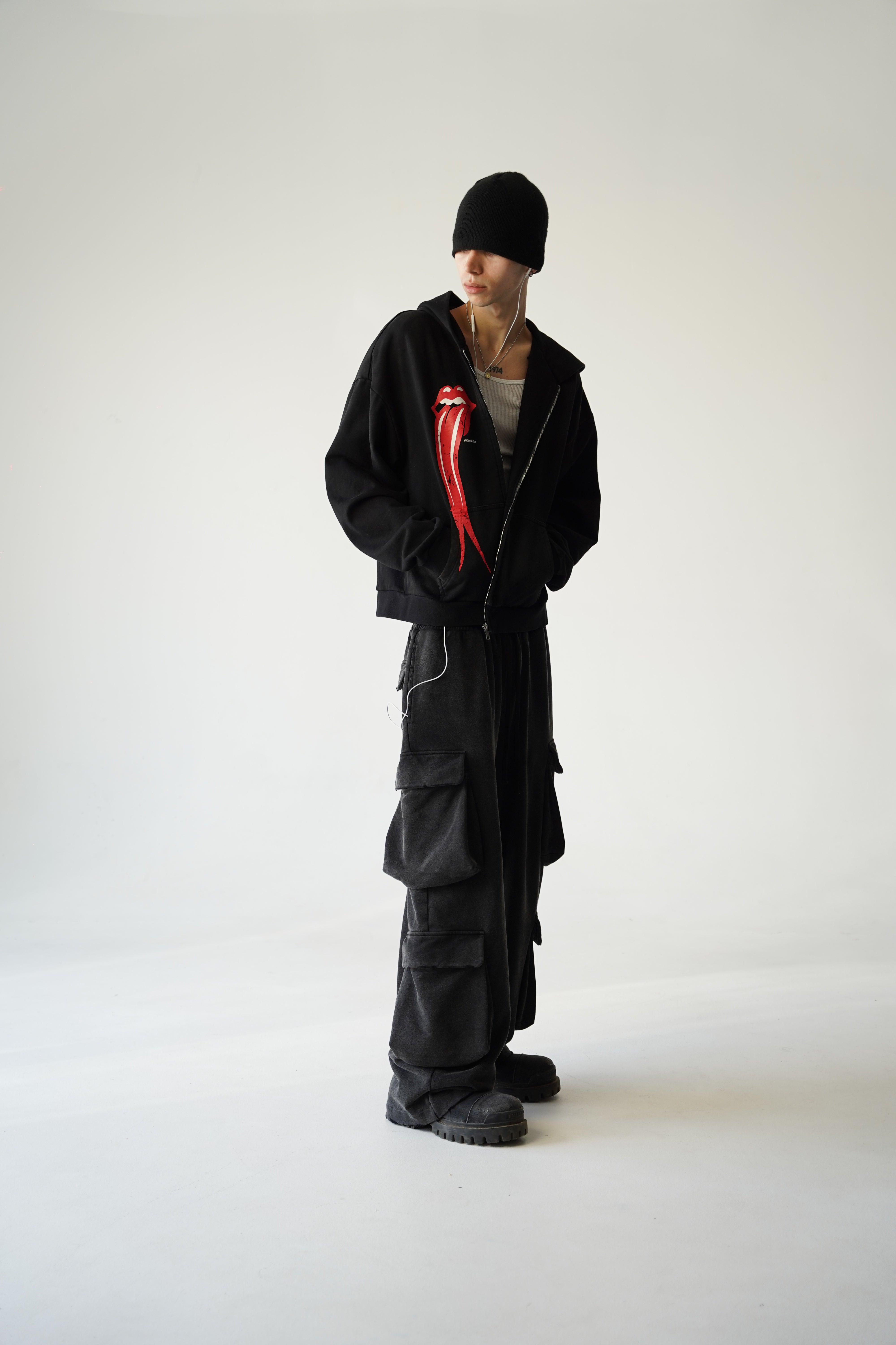 ☆人気☆【WOOALONG】☆Claw over fit high neck zip-u.p☆ さらに100円引き◇WOOALONG◇Claw over fit high neck zip-up