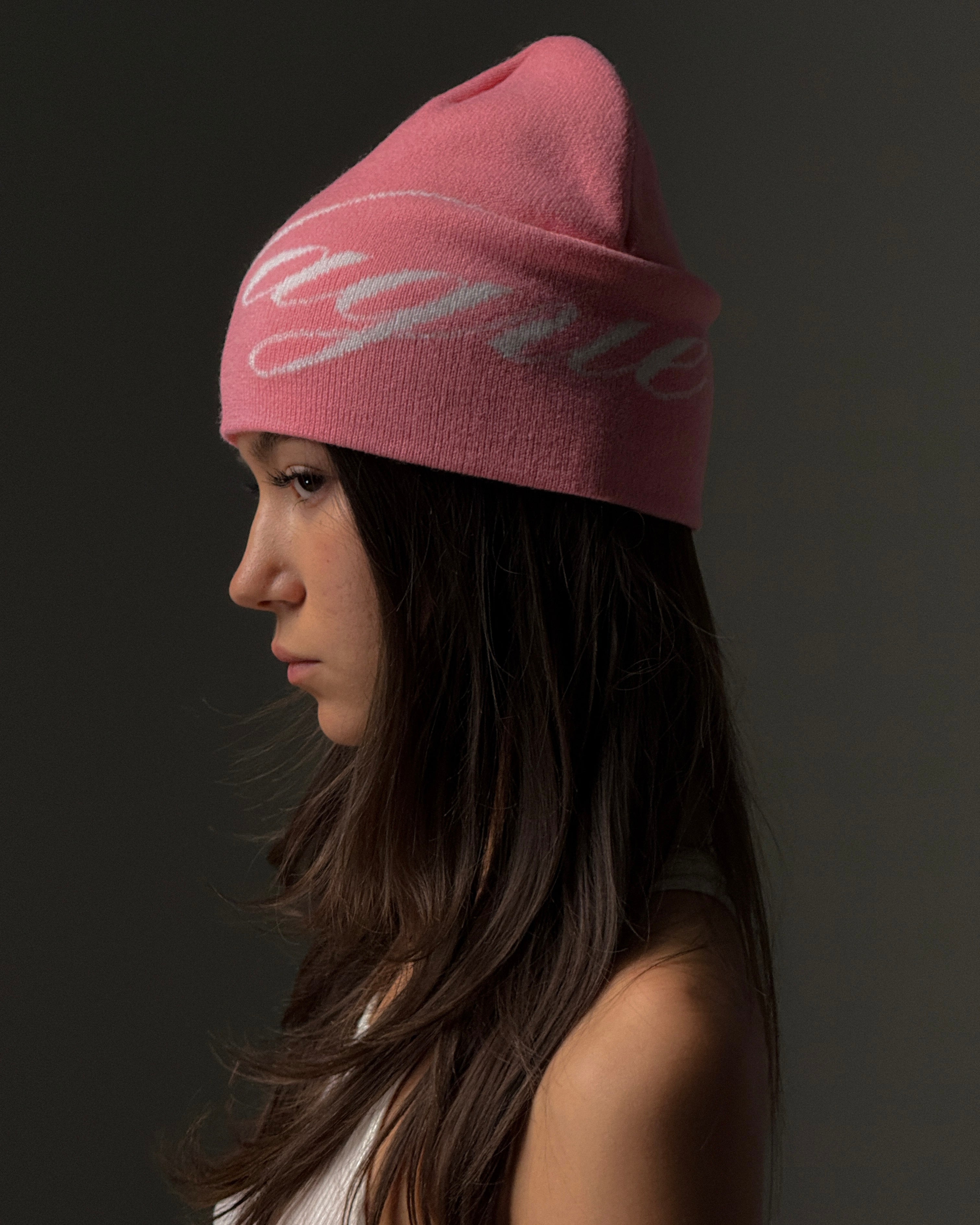 CALLIGRAPHY BEANIE [PINK] – VAGUE Studios