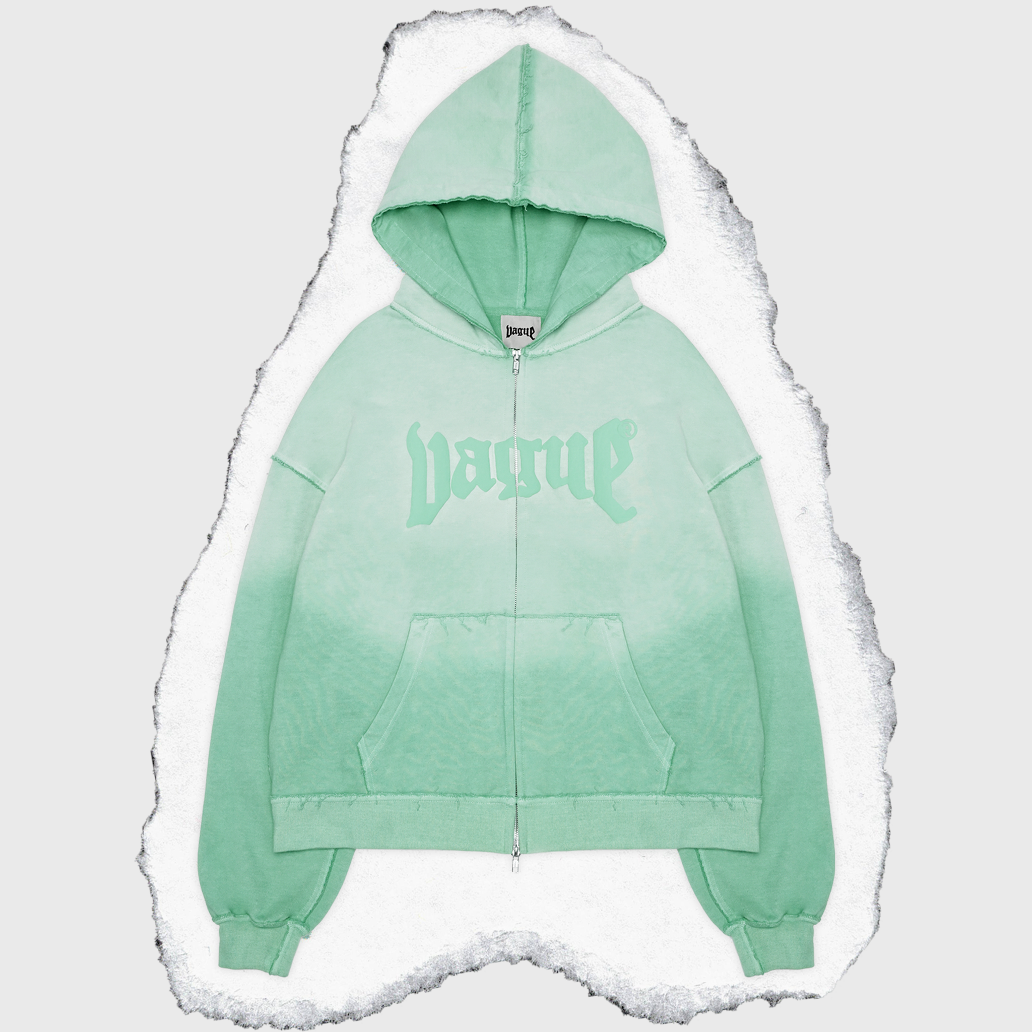 DECONSTRUCTED ESSENTIALS ZIP-UP [MINT]