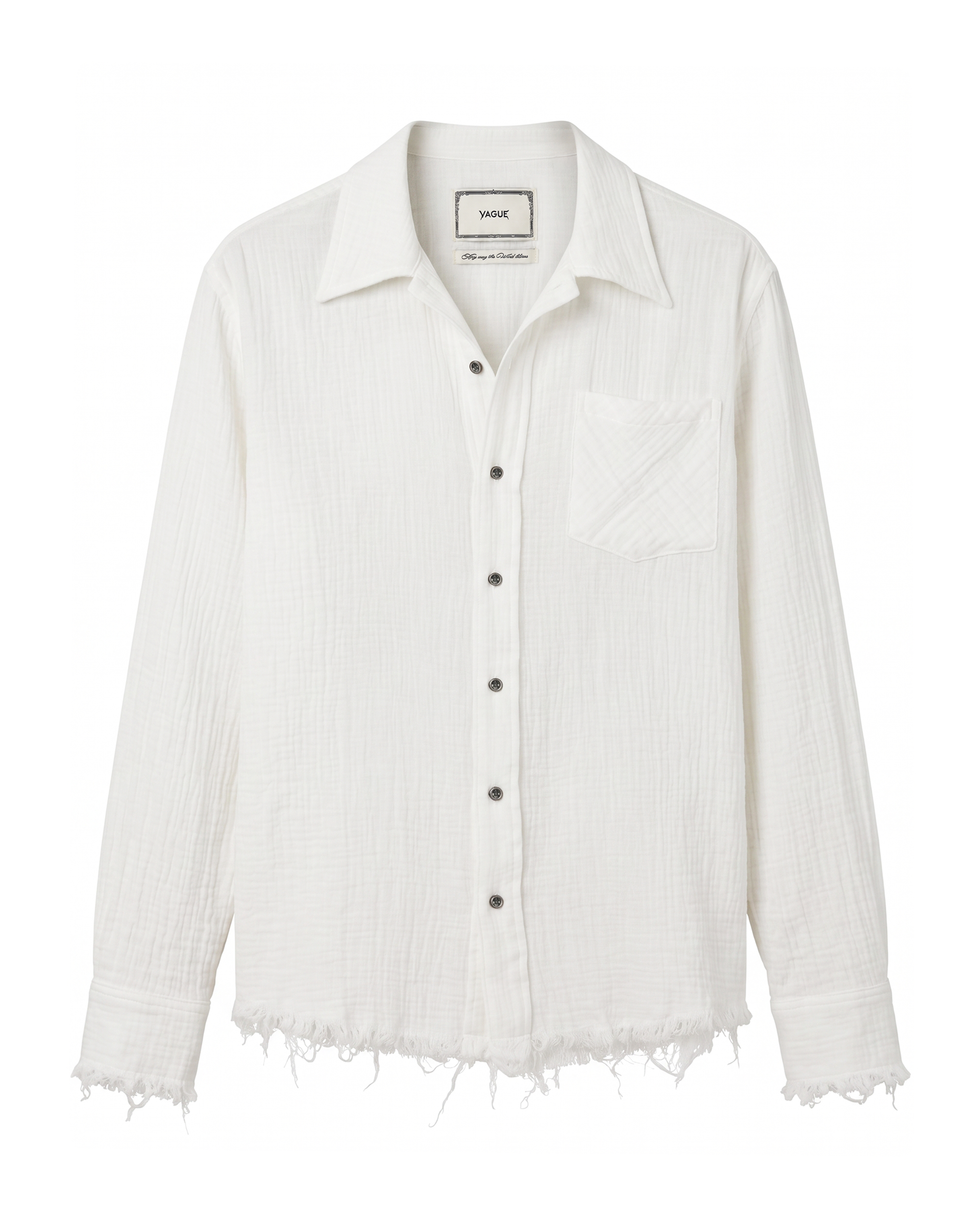 GAUZE BUTTON-UP [WHITE]