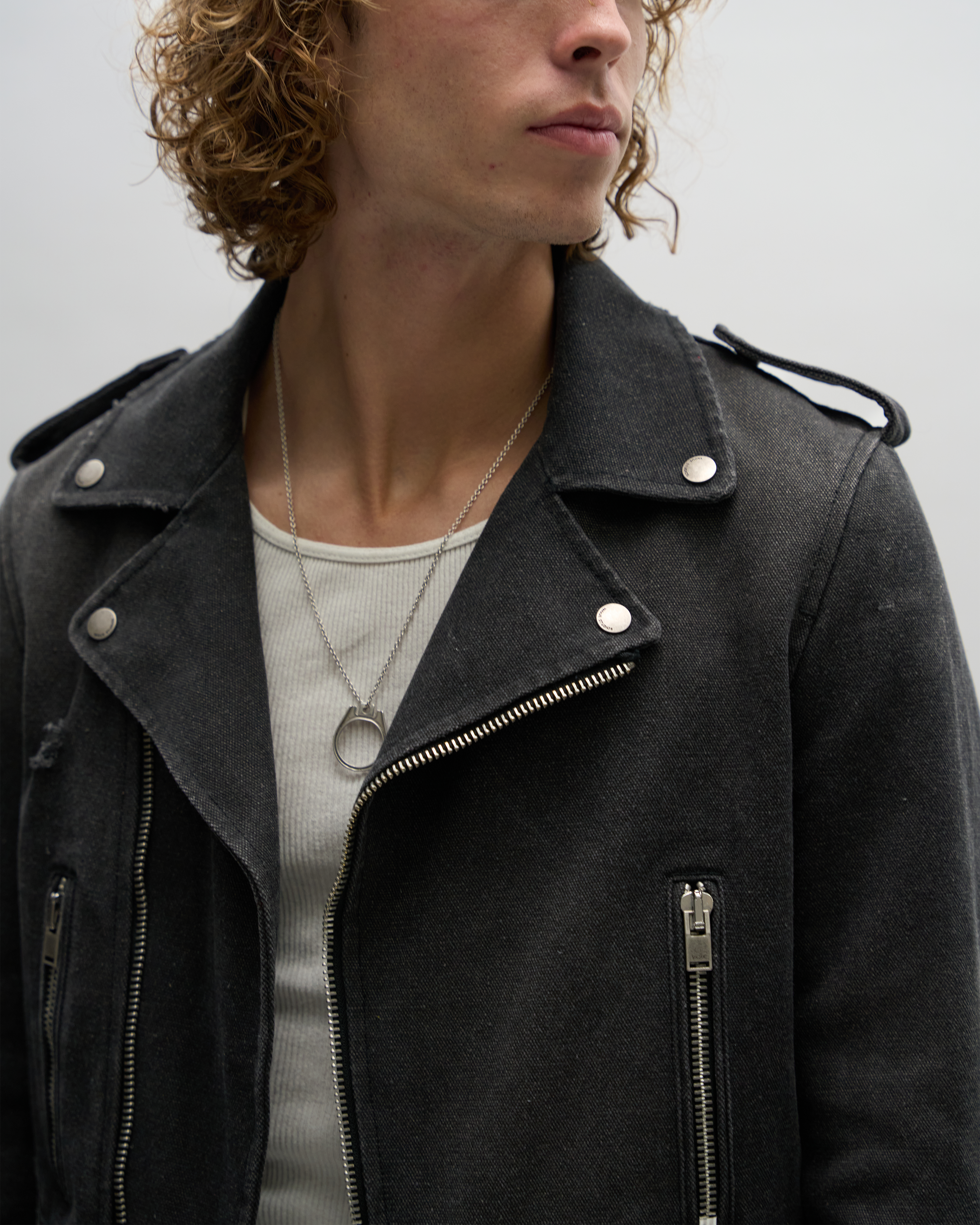 CANVAS BIKER JACKET [SUNBEAT]