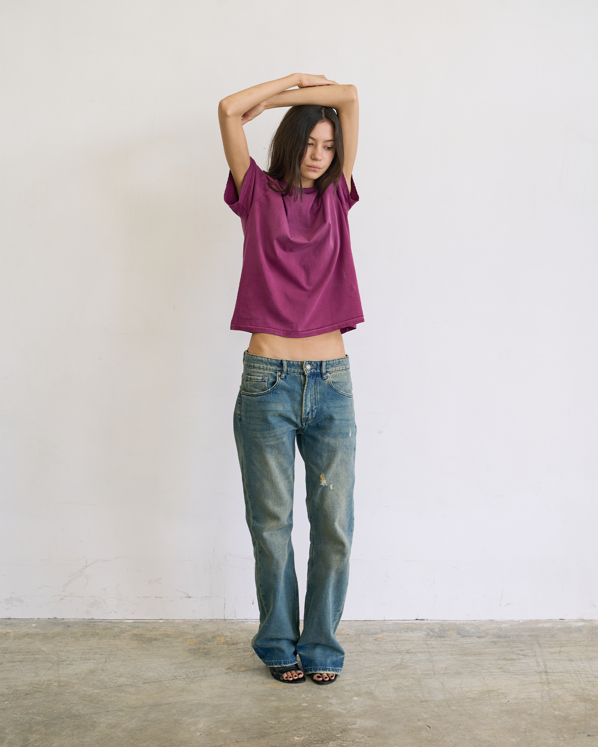 CIGARETTE BOOTCUT DENIM [BRUISED]