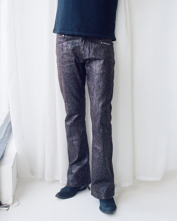 WAXED BOOTCUT DENIM [LEOPARD] – VAGUE Studios