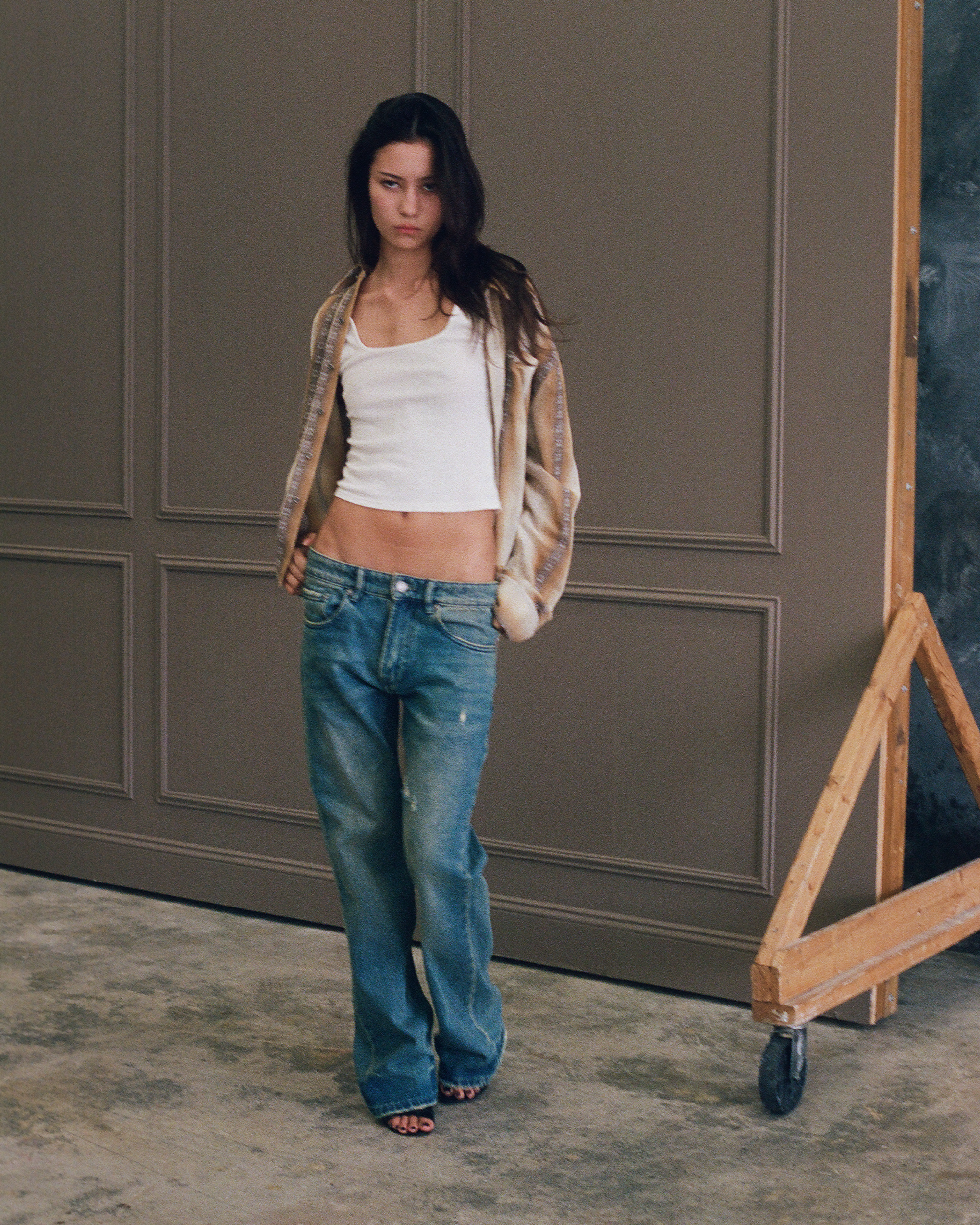 CIGARETTE BOOTCUT DENIM [BRUISED]