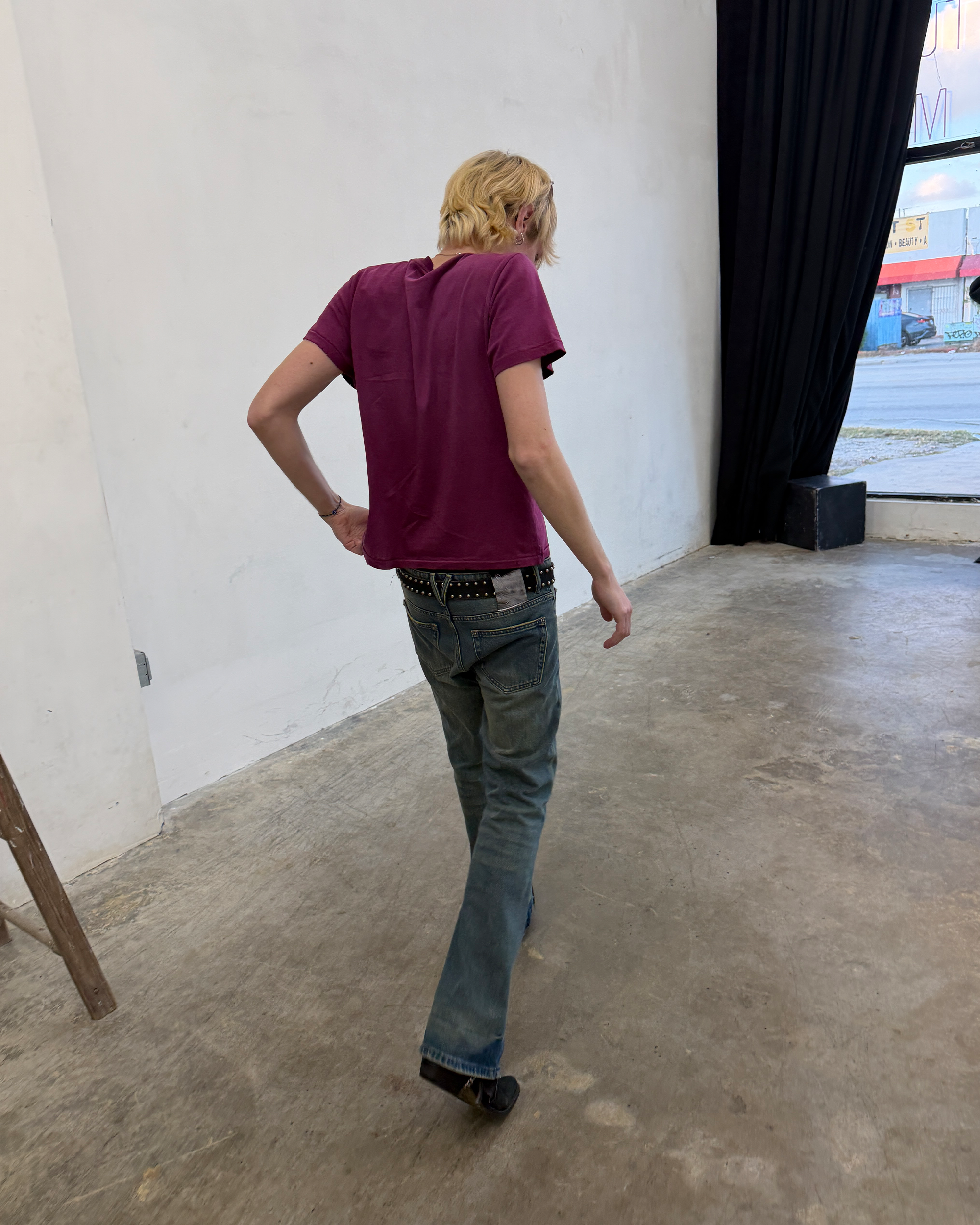CIGARETTE BOOTCUT DENIM [BRUISED]