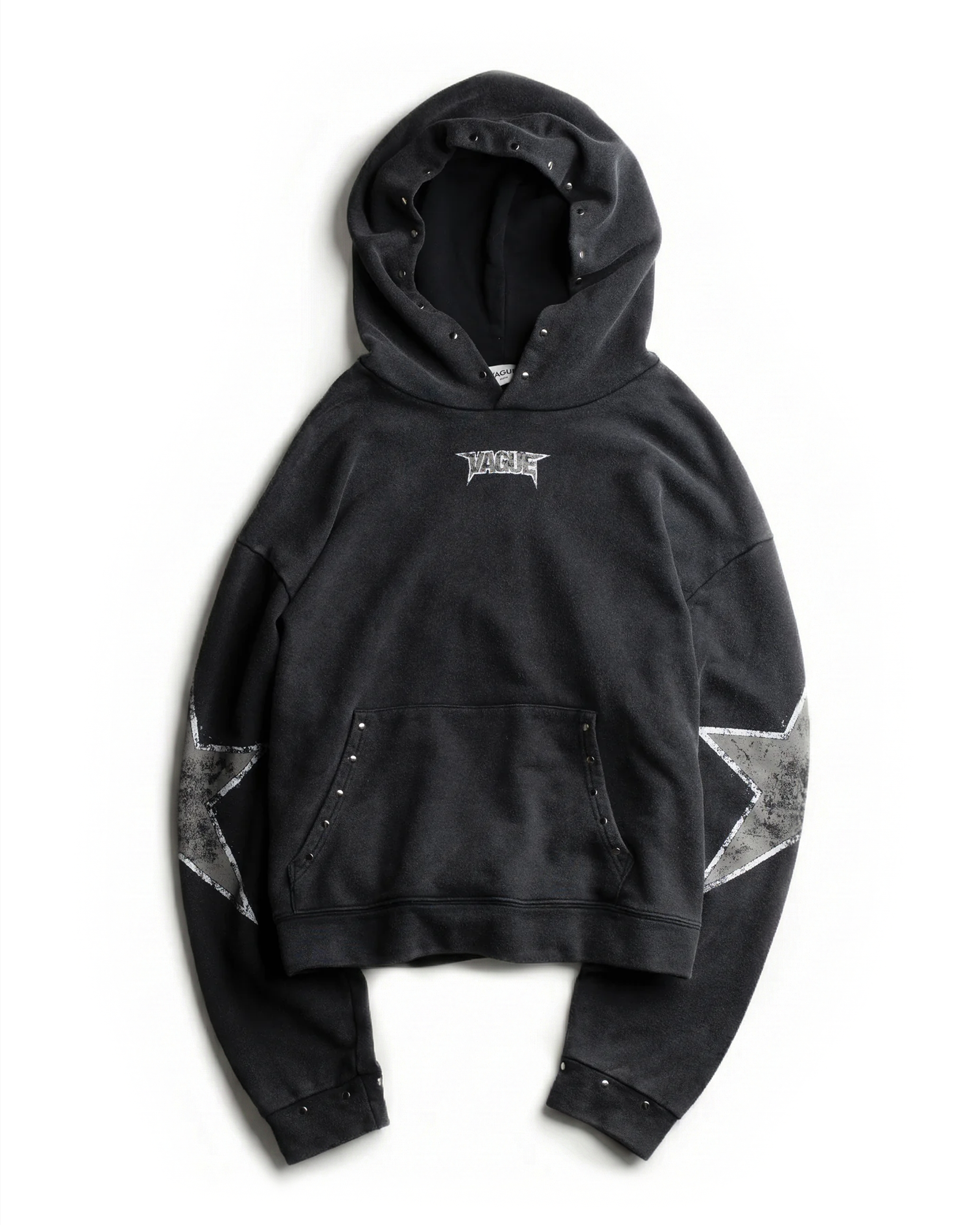 STAR STUDDED HOODIE [BLACK]
