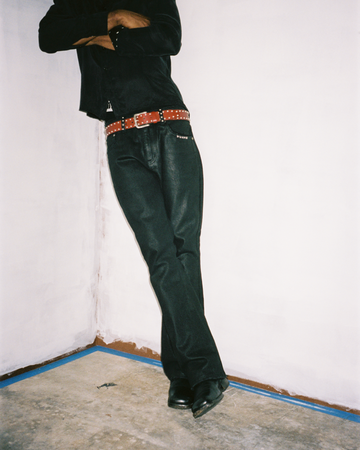 LIGHT WAXED BOOTCUT DENIM [BLACK] – VAGUE Studios