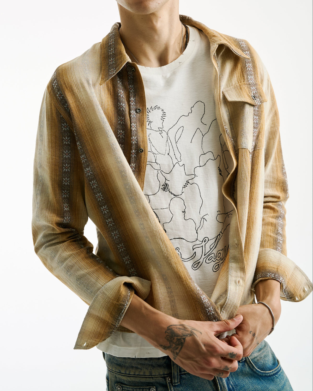 FLOWER CHILD FLANNEL [WHEAT]