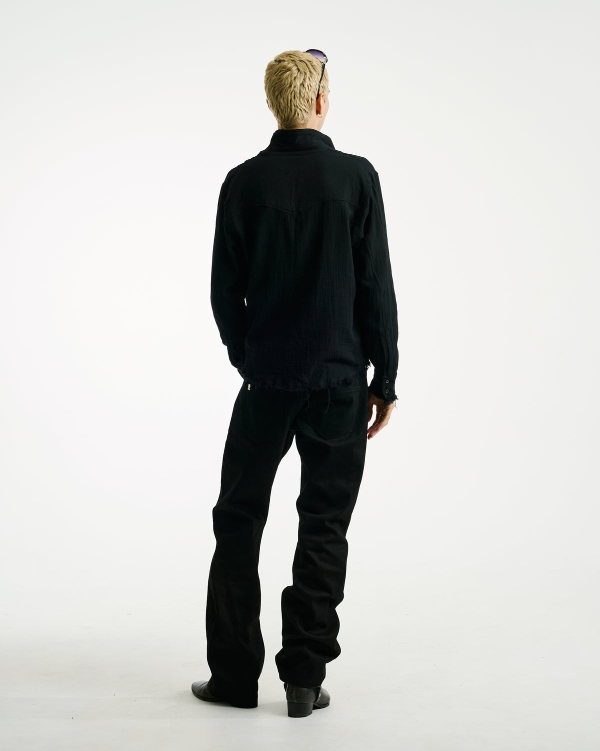 Selvedge Cigarette Bootcut Denim Black by Vague Studios – unisex jeans, view 14 of 14