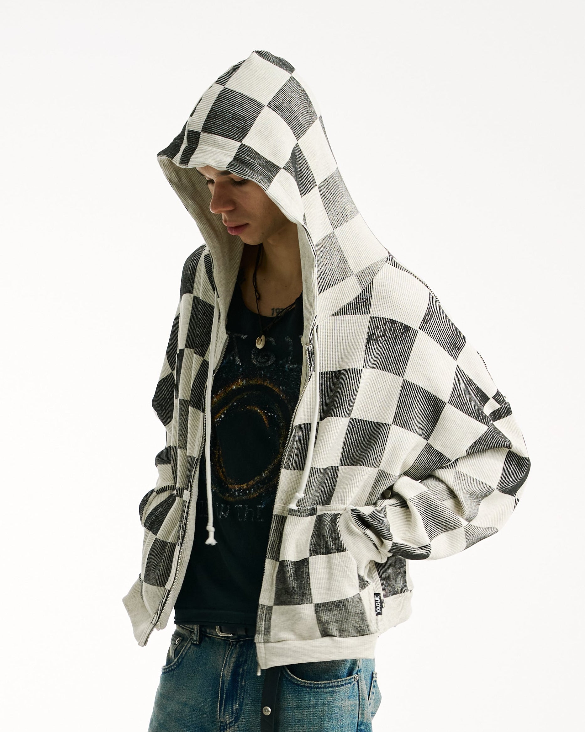 Baggy Thermal Zip Up Chess – Thermal Zip Hoodie | Vague – VAGUE