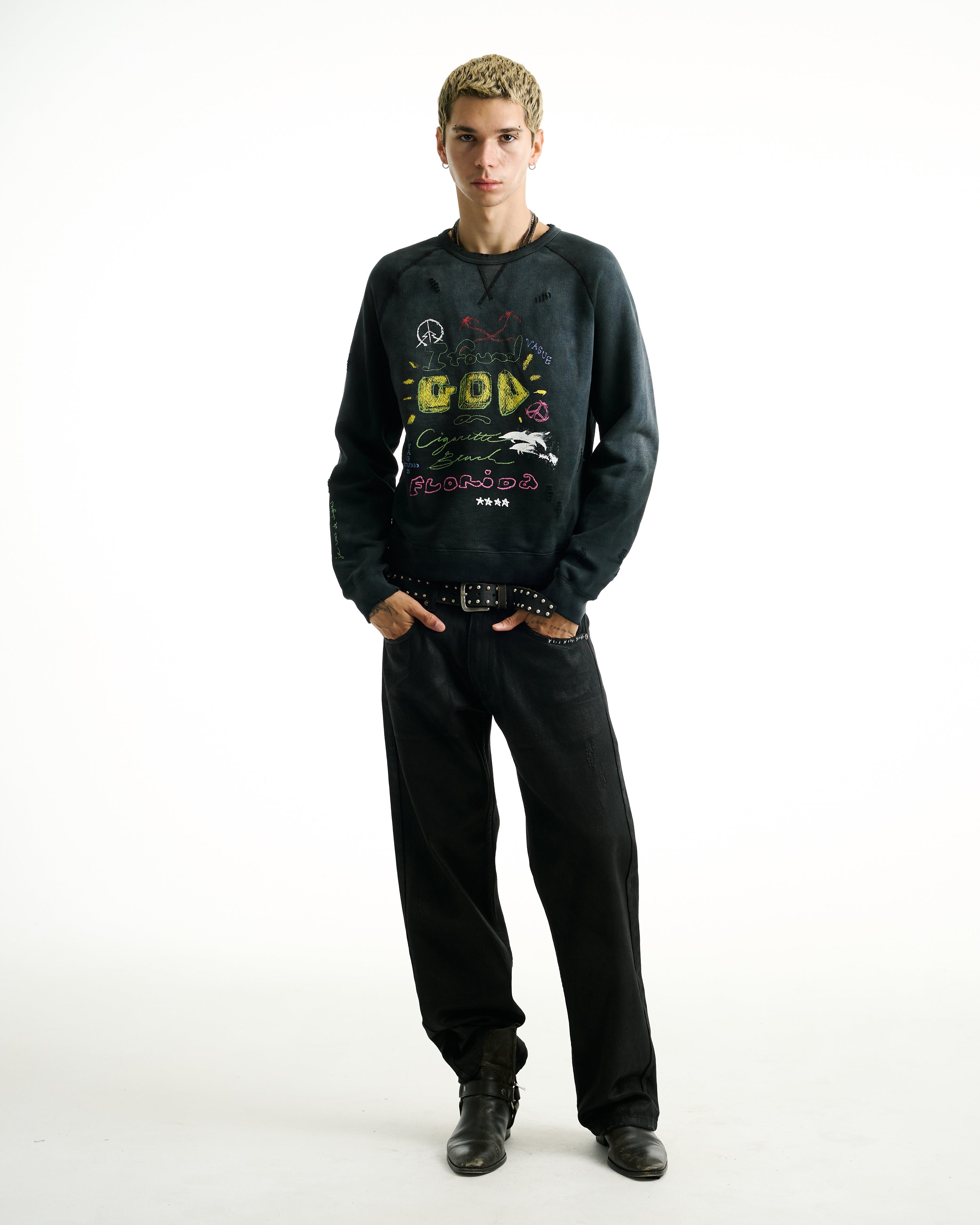 I FOUND GOD CREWNECK [SUNBEAT BLACK]
