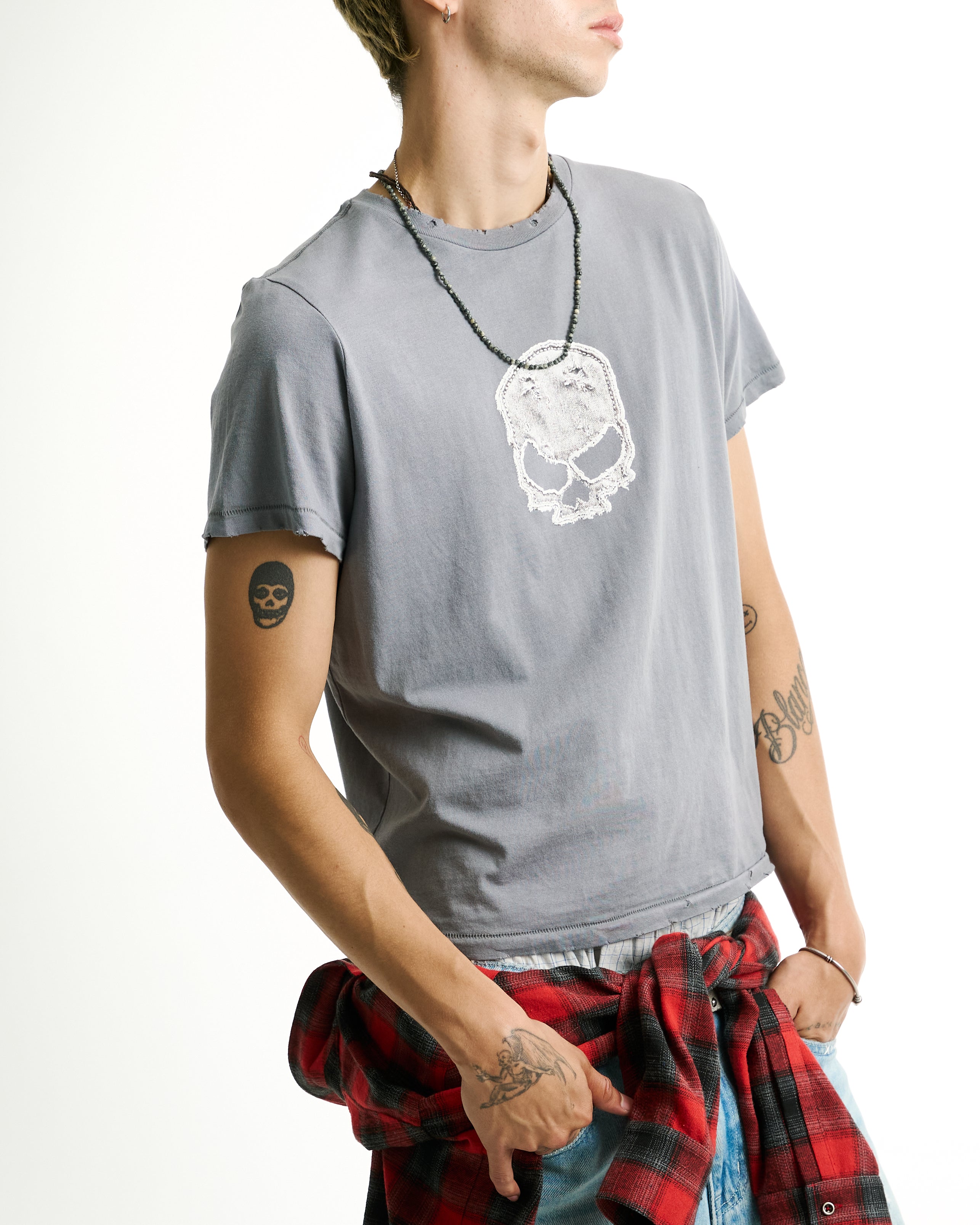 SKULL TEE [SUNBEAT GREY]