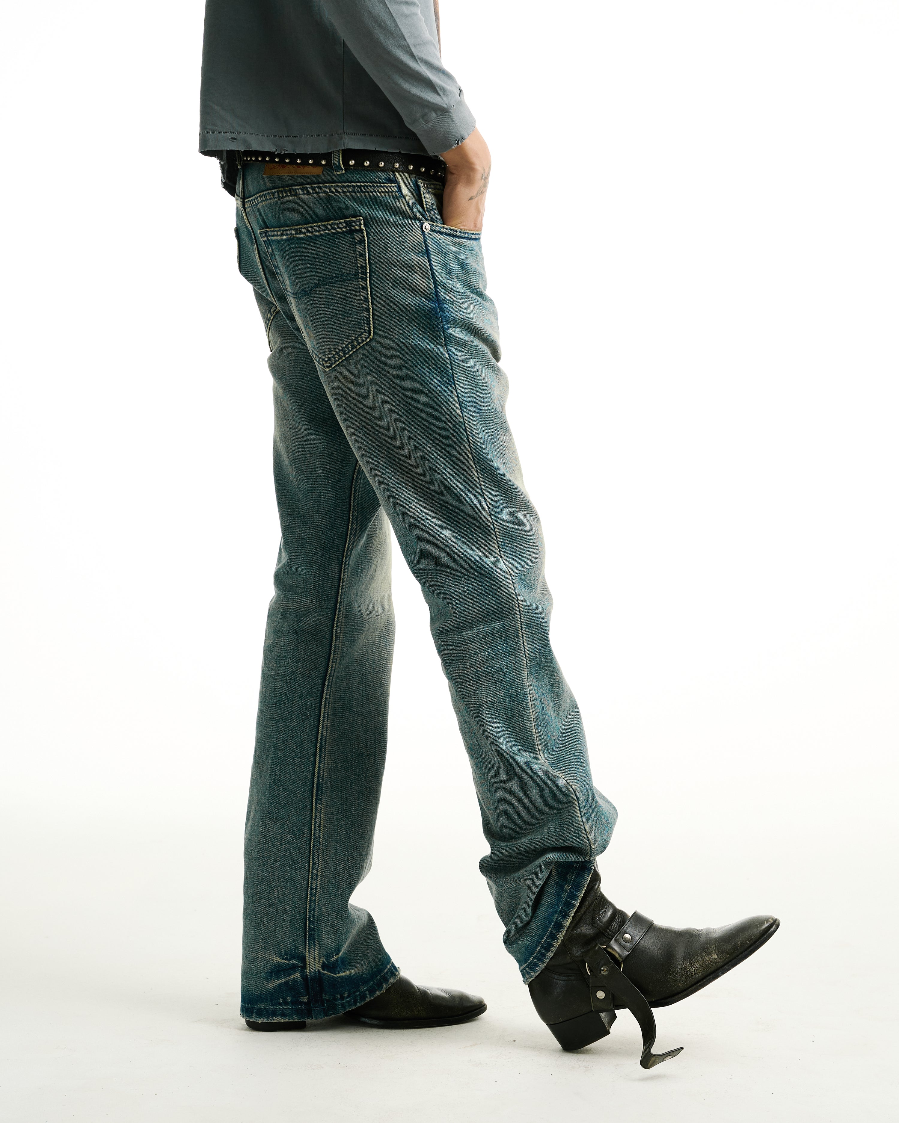 CIGARETTE BOOTCUT DENIM [BRUISED]