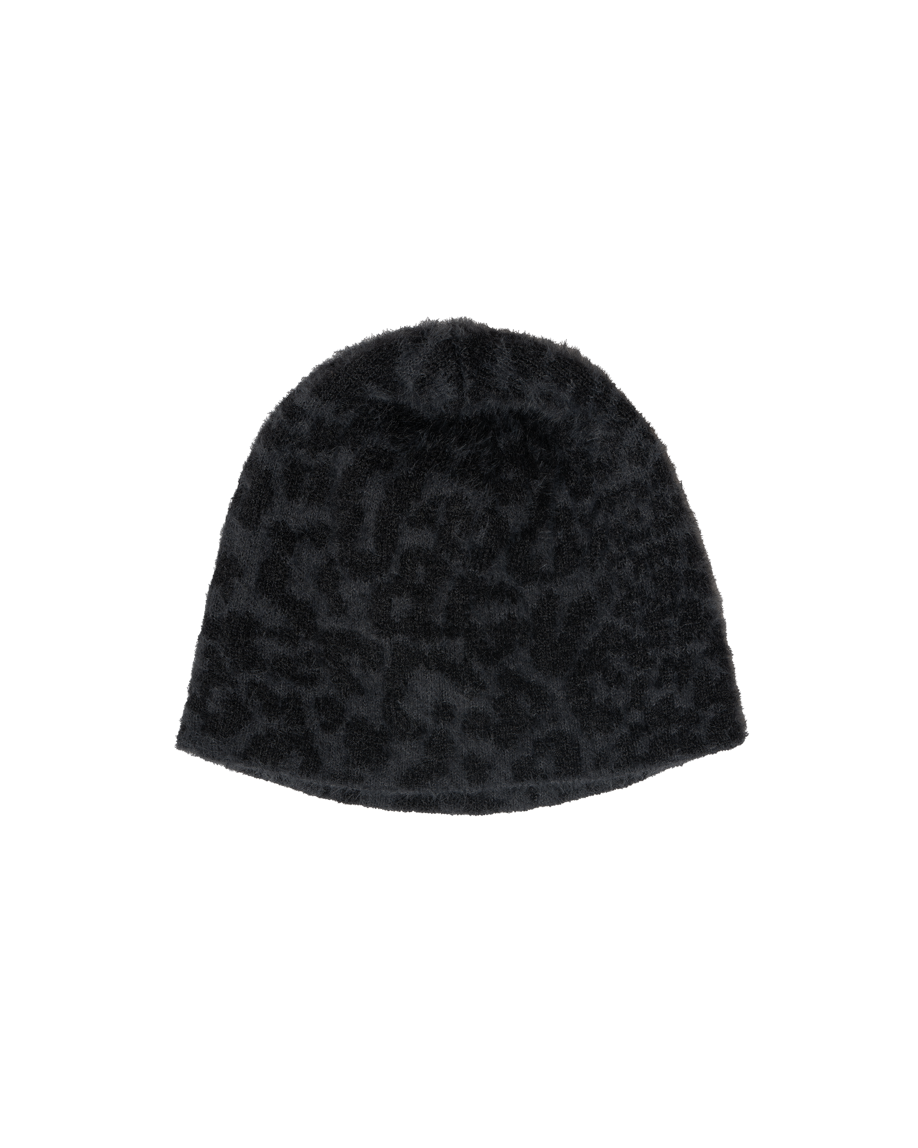LEOPARD SHAG BEANIE [BLACK]