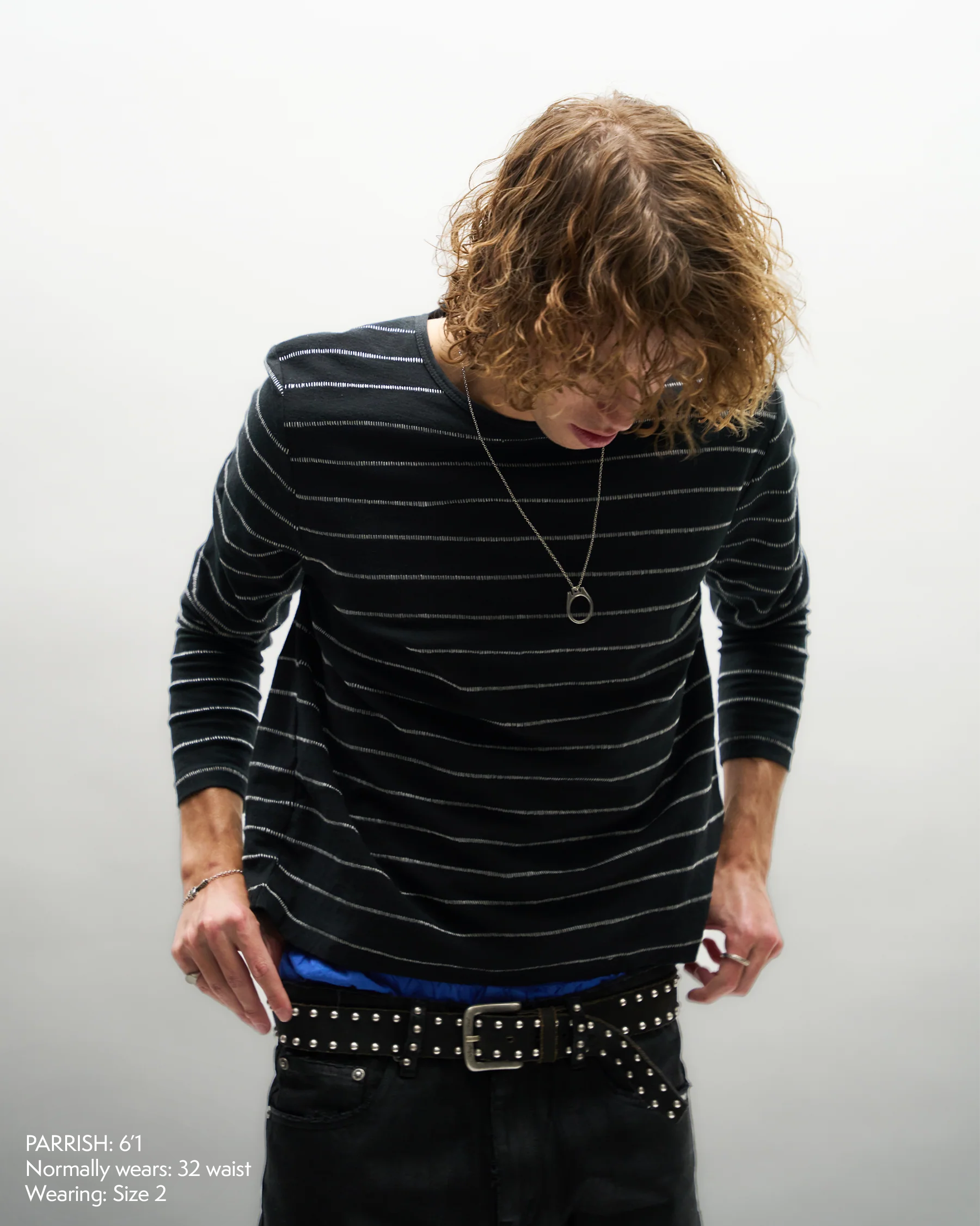 SONGBIRD STUDDED BELT [CRACKED BLACK]