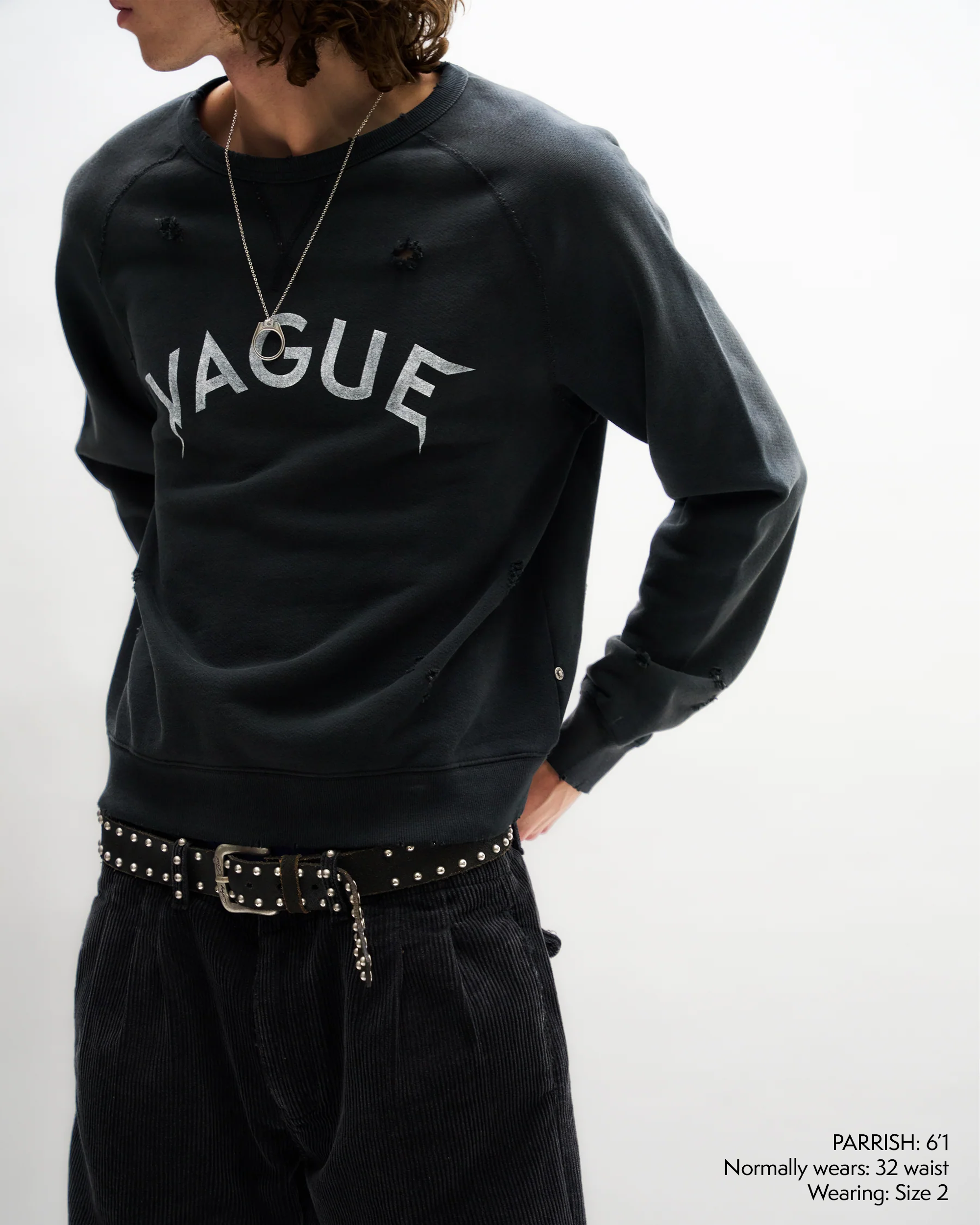 SONGBIRD STUDDED BELT [CRACKED BLACK]