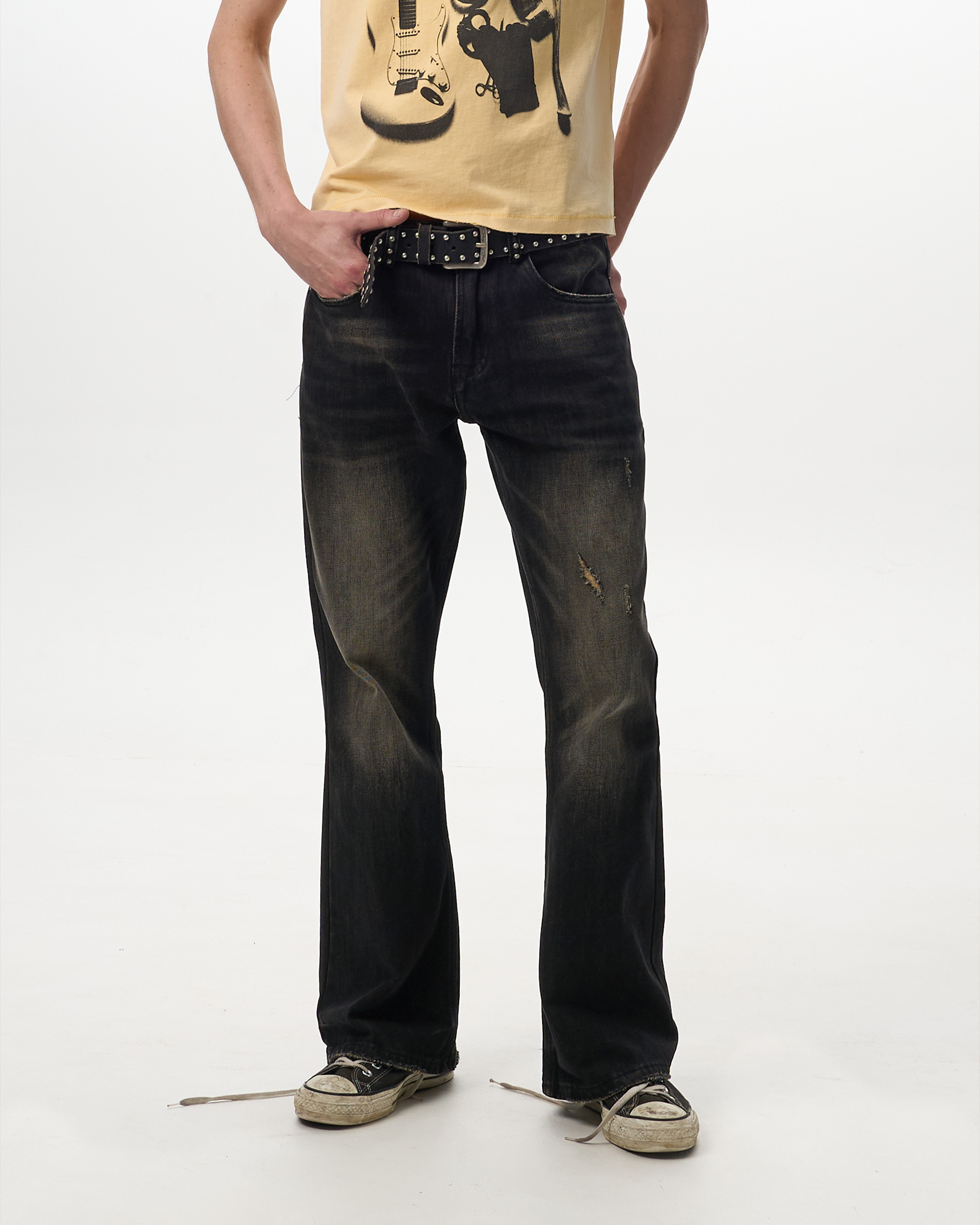 CIGARETTE BOOTCUT DENIM [ASPHALT]