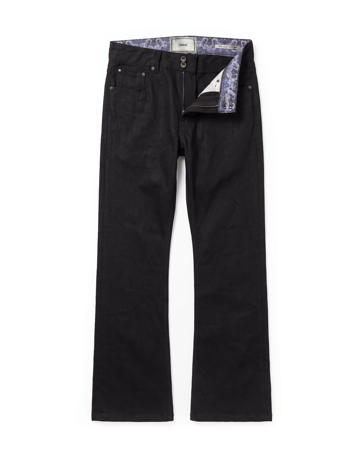 SELVEDGE CIGARETTE BOOTCUT DENIM [BLACK]