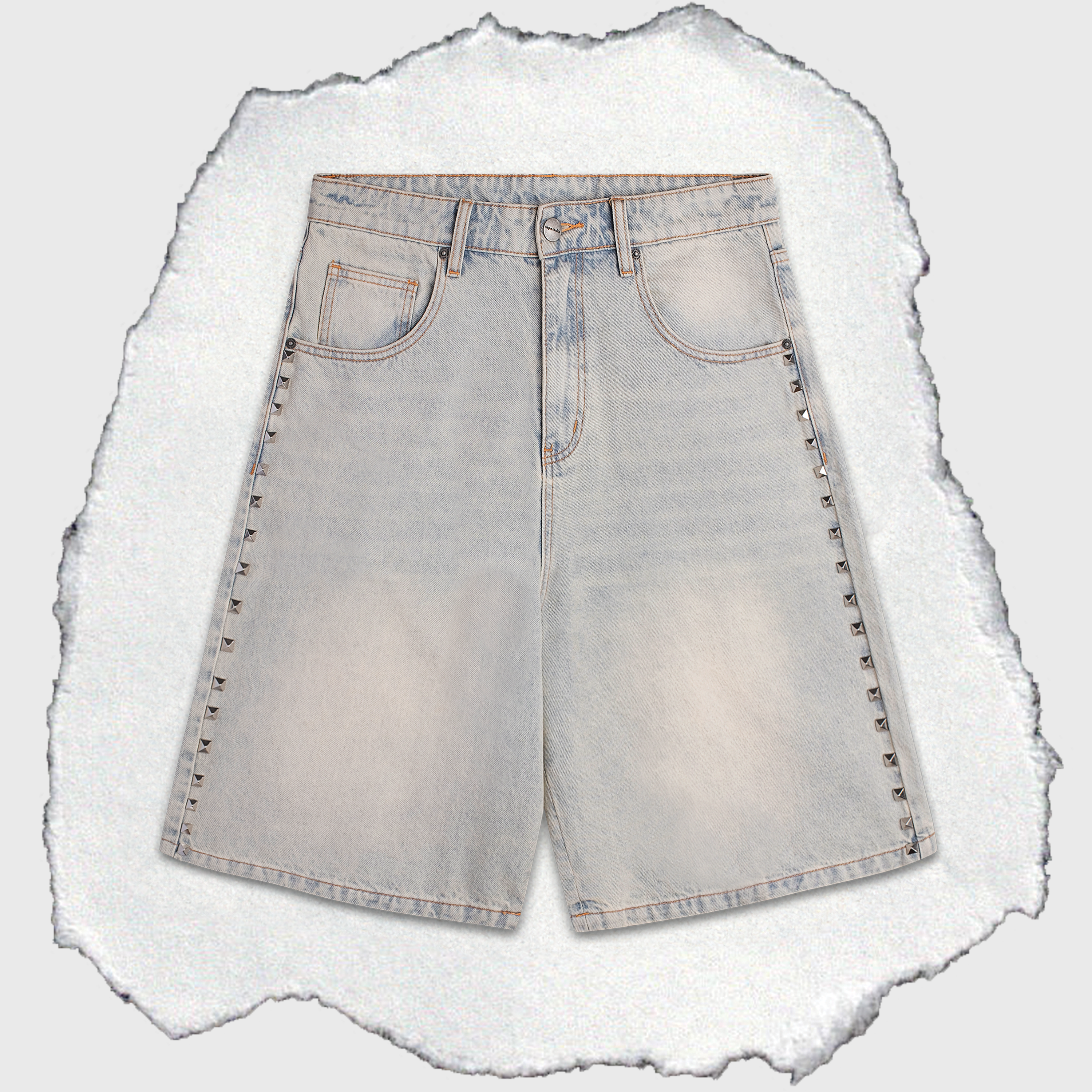 '85 STUDDED JORTS [LIGHT WASH]