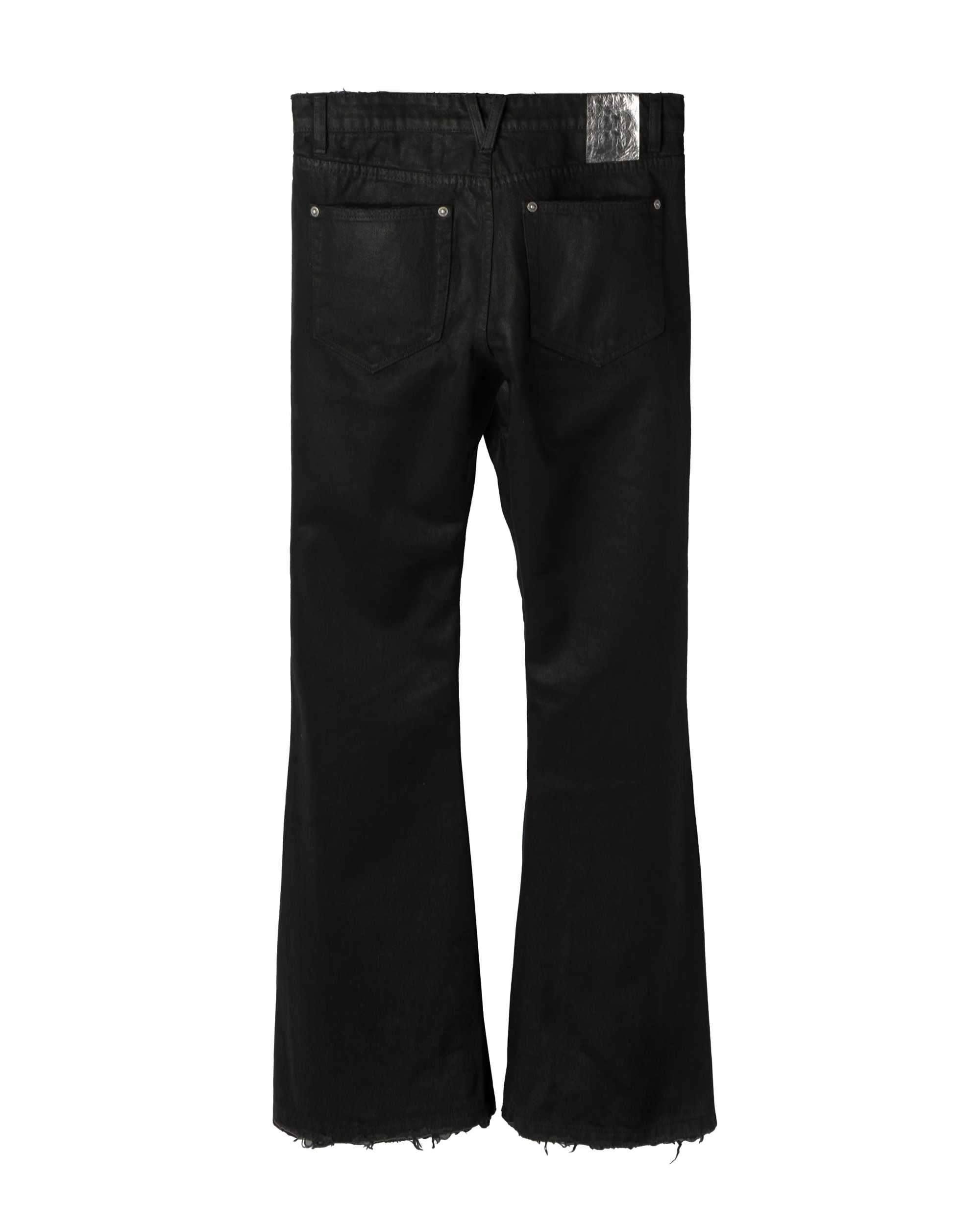 LIGHT WAXED BOOTCUT DENIM [BLACK]