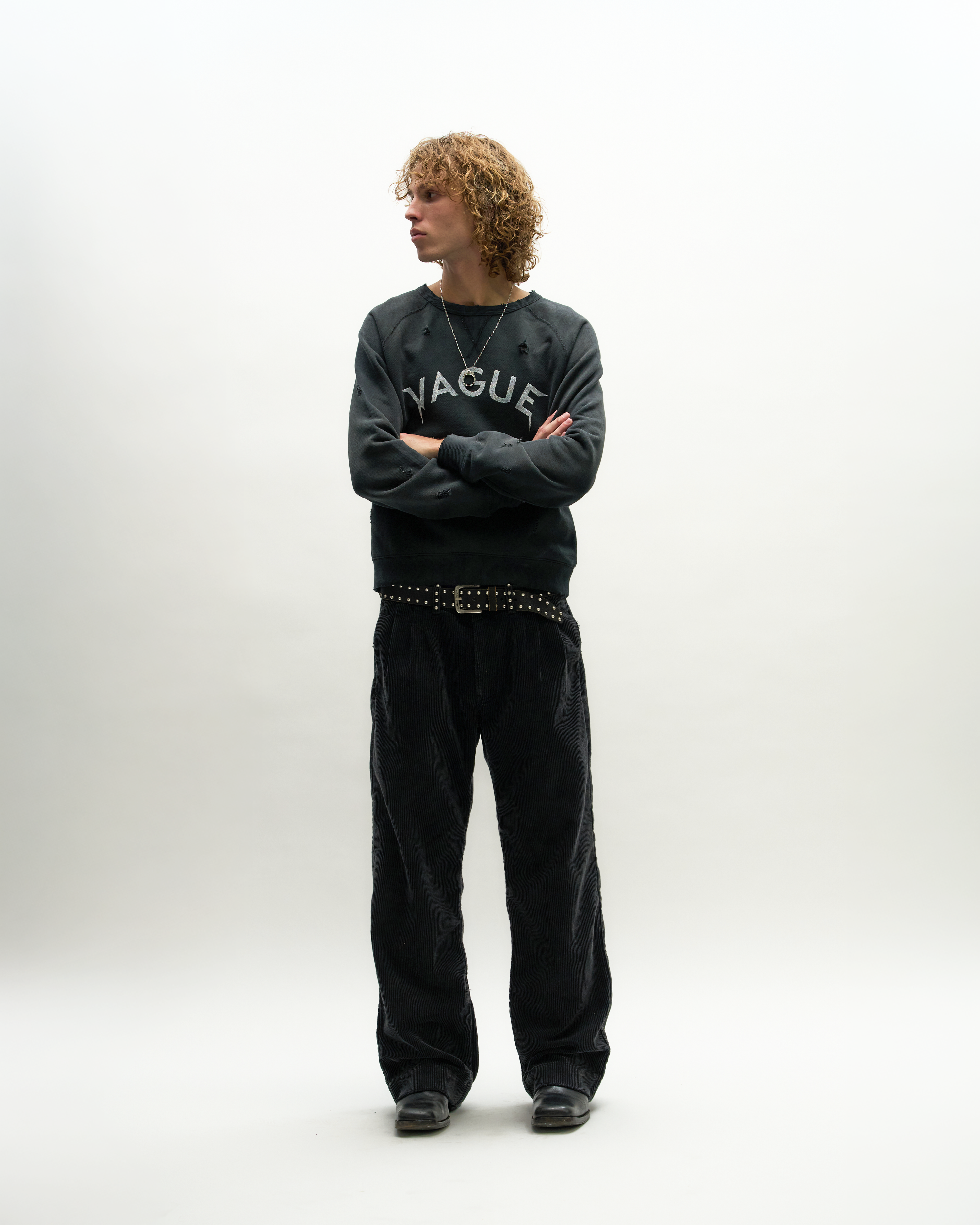 ARCH LOGO CREWNECK [SUNBEAT BLACK]