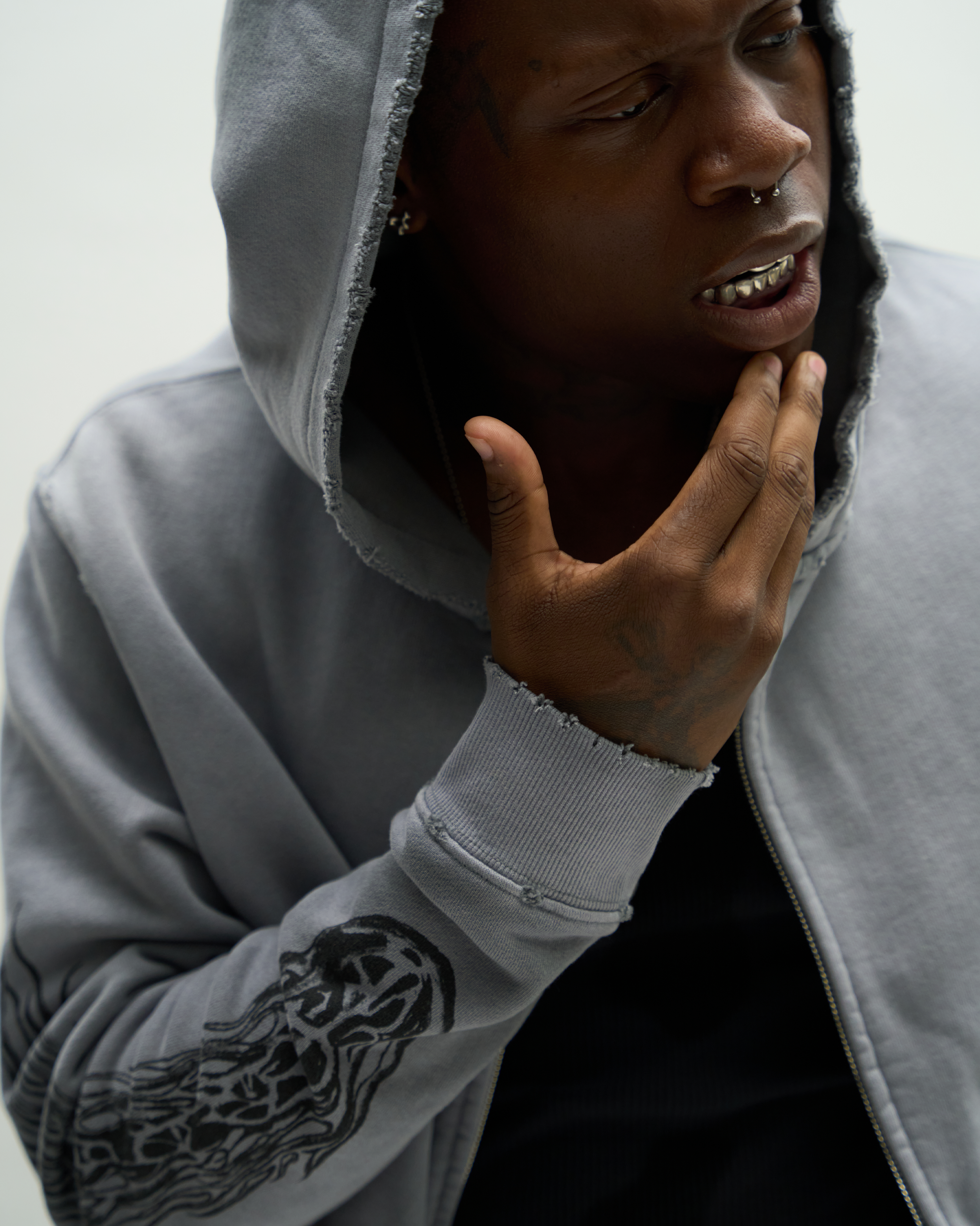 THRASH ZIP-UP [GREY]