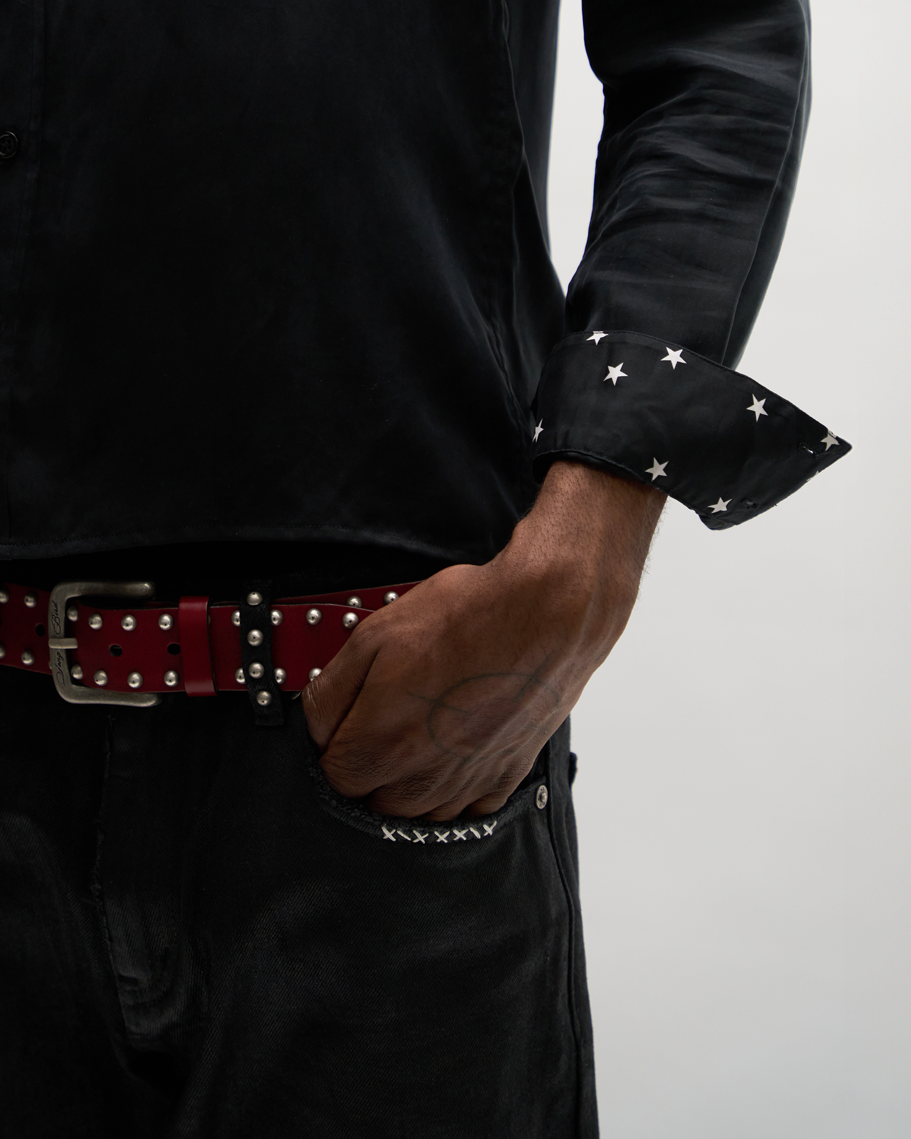 SONGBIRD STUDDED BELT [LIPSTICK]