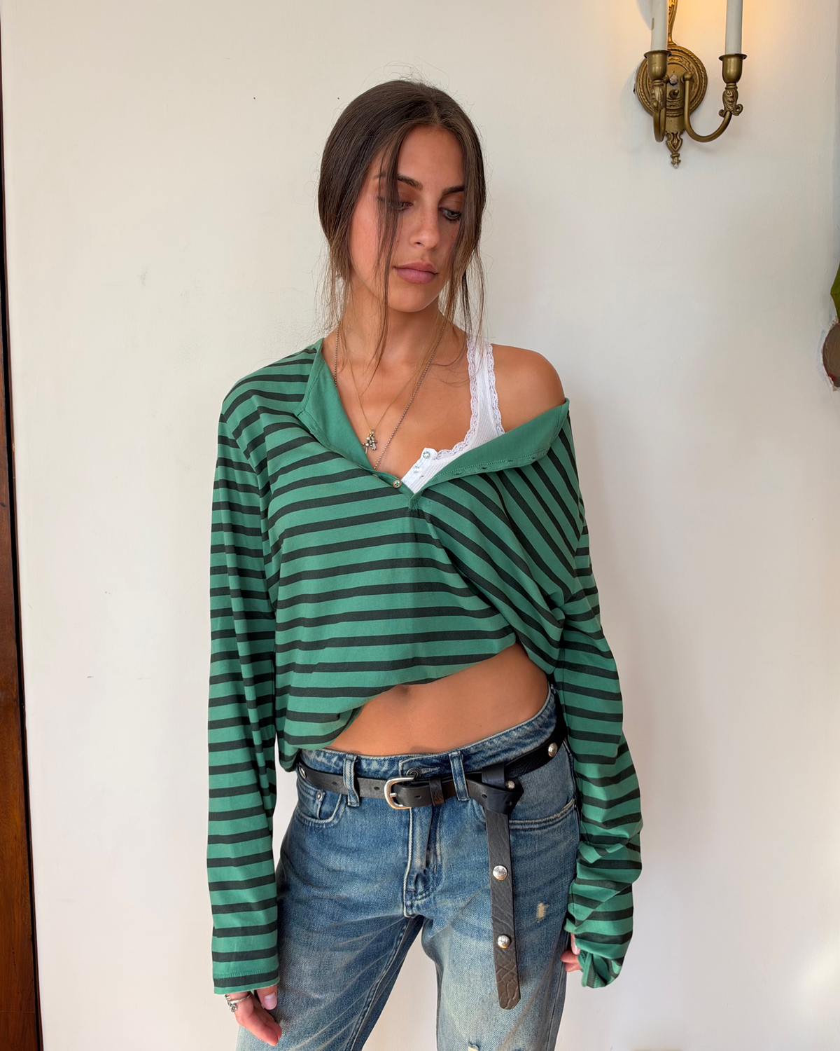 STRIPED HENLEY [CLOVER]