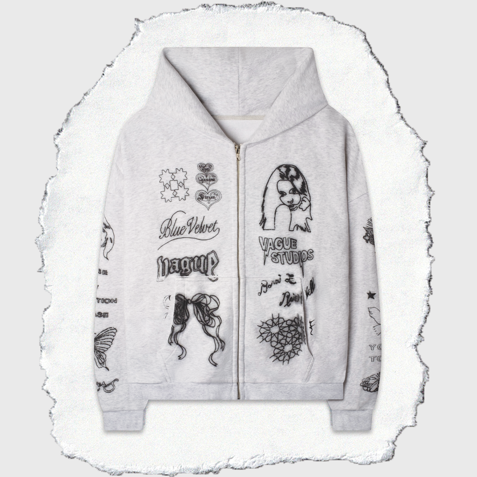 SKIN DEEP ZIP UP [HEATHER]