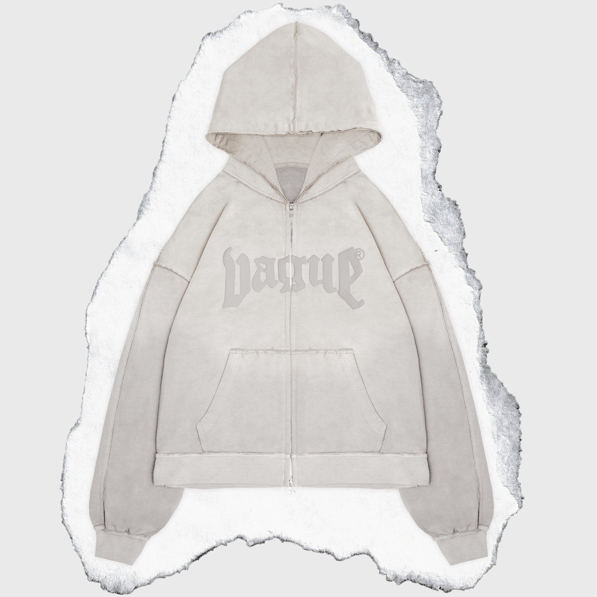 DECONSTRUCTED ESSENTIALS ZIP-UP [MOON]