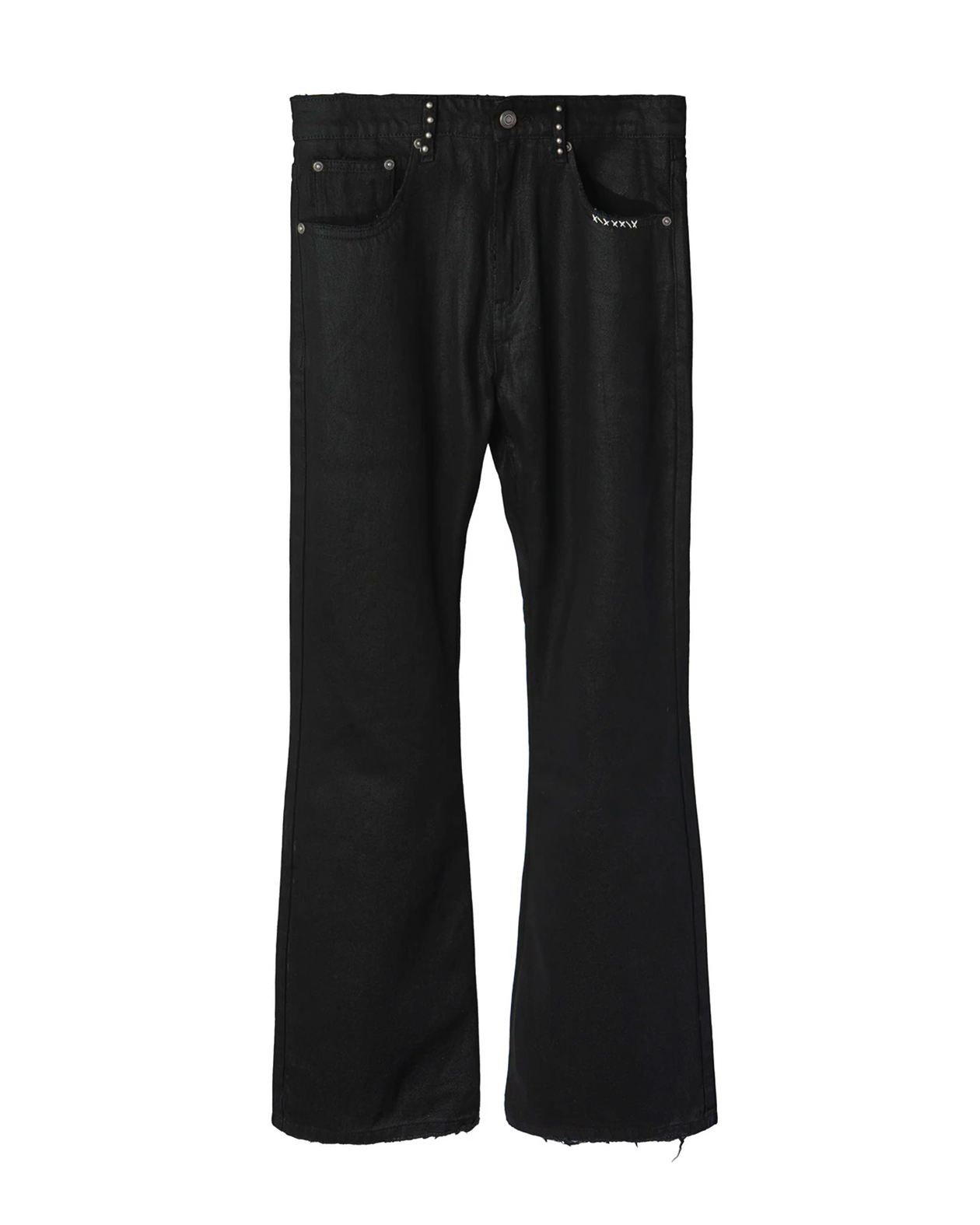 LIGHT WAXED BOOTCUT DENIM [BLACK] – VAGUE Studios