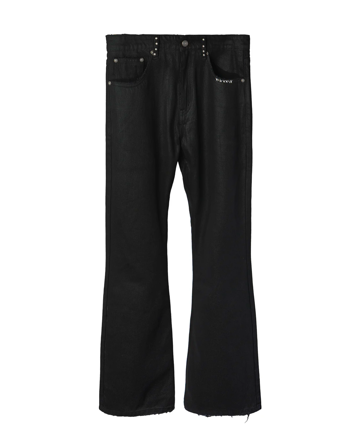 LIGHT WAXED BOOTCUT DENIM [BLACK]