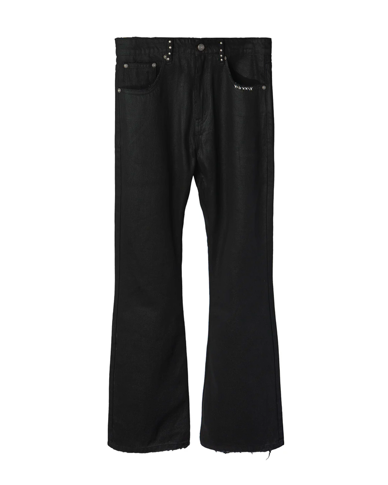 WAXED BOOTCUT DENIM [BLACK]