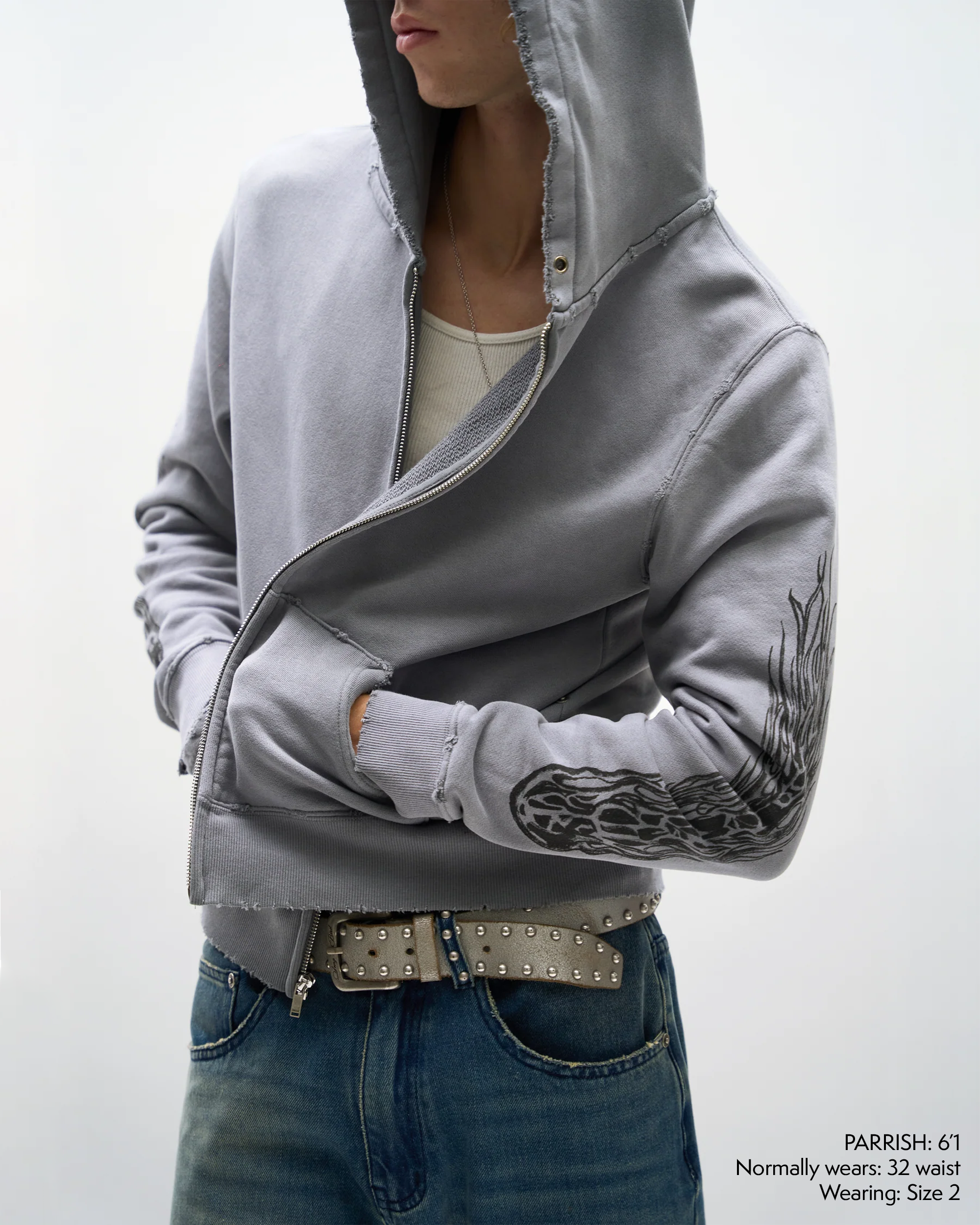 SONGBIRD STUDDED BELT [CRACKED SILVER]