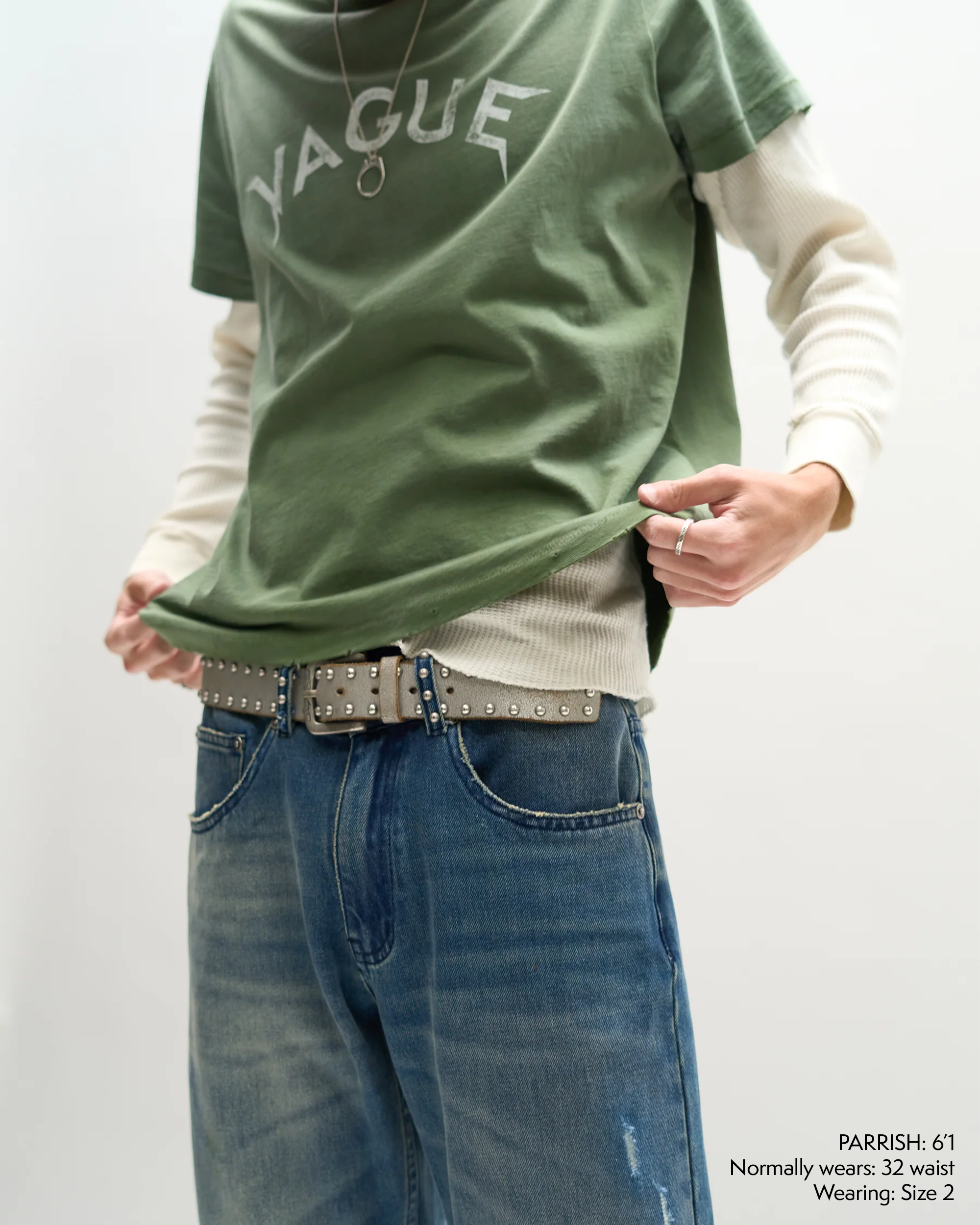 SONGBIRD STUDDED BELT [CRACKED SILVER]