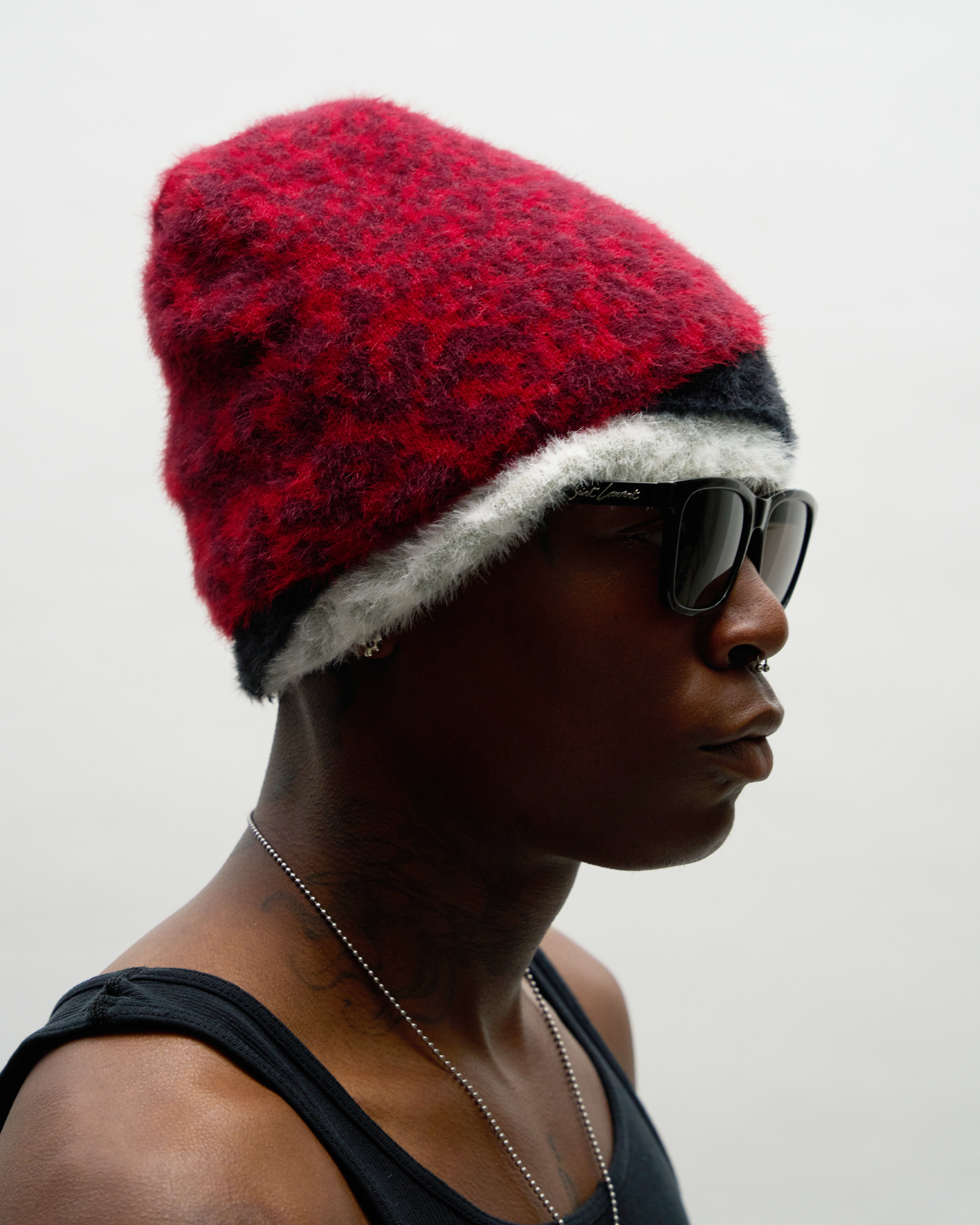 LEOPARD SHAG BEANIE [MAROON]