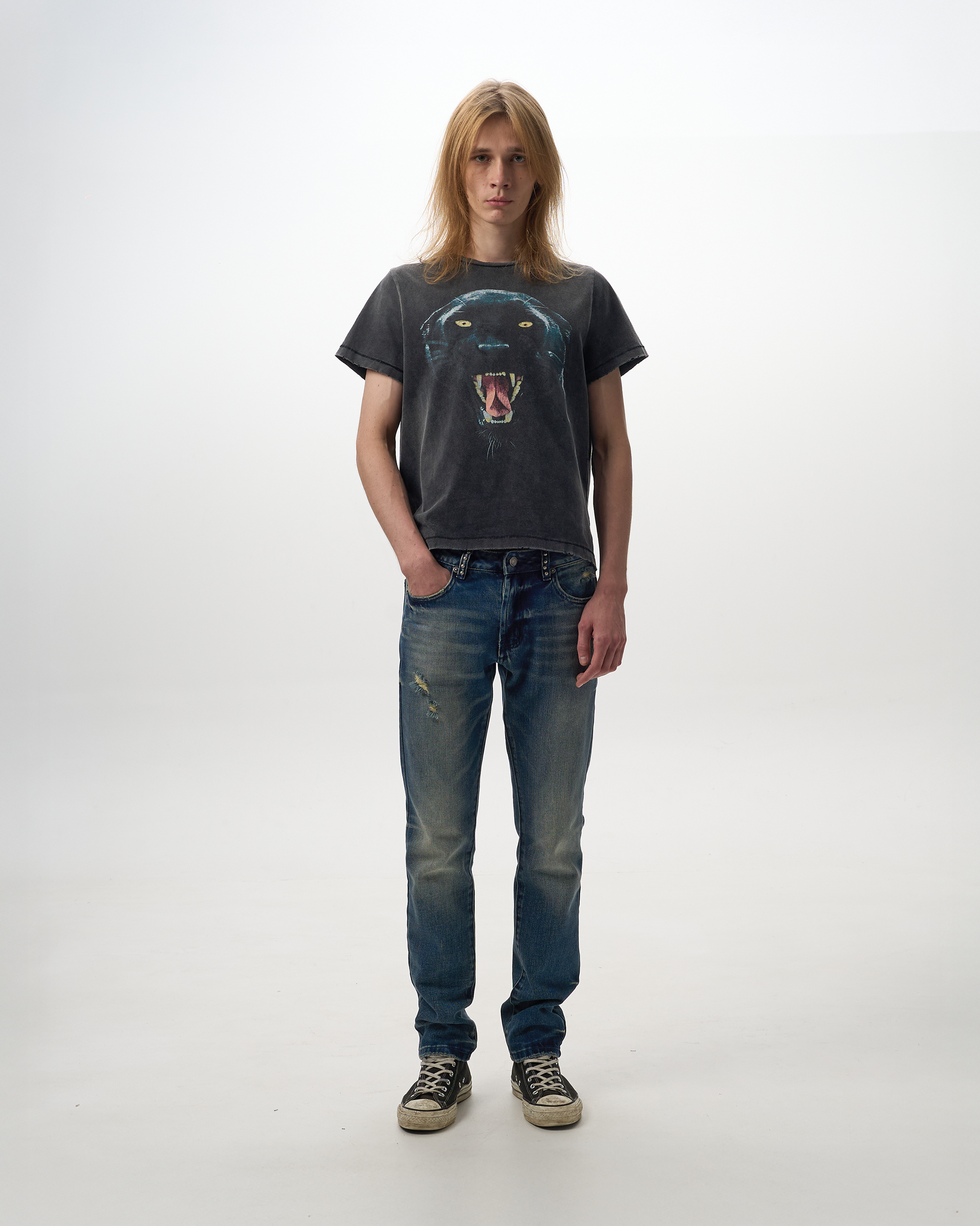 INSTINCT SLIM TEE [VINTAGE BLACK]