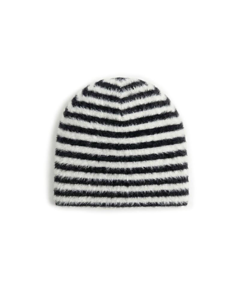 STRIPED SHAG BEANIE