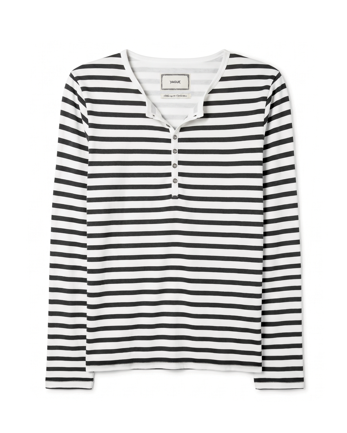 STRIPED HENLEY [B/W]