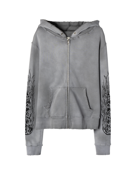 トップス SUNDAYOFFCLUB Vintage thrashed ziphoodie THRASH ZIP-UP [GREY] – VAGUE Studios